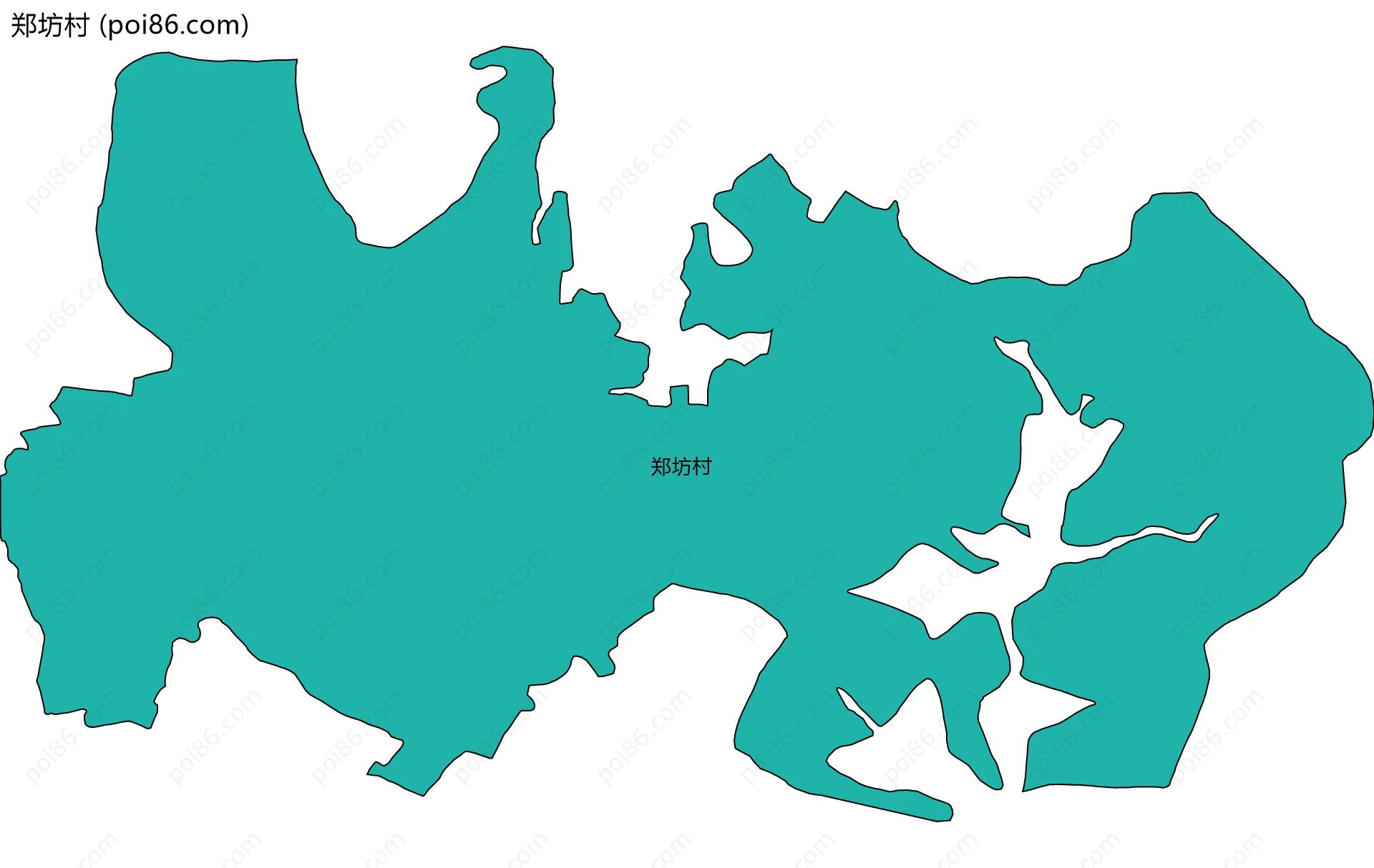 郑坊村边界地图