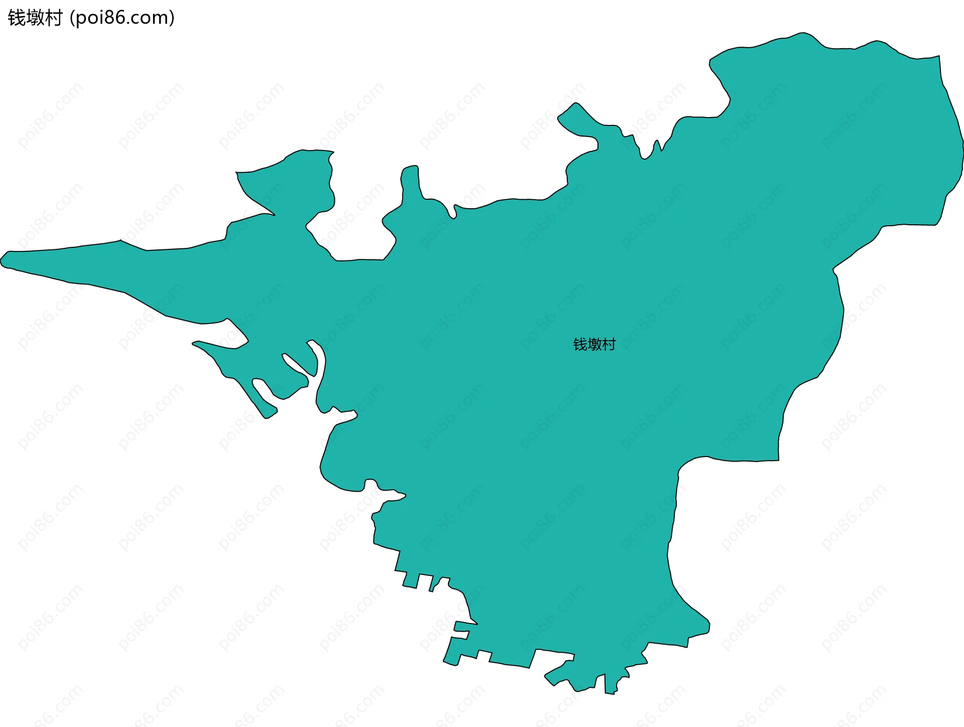 钱墩村边界地图