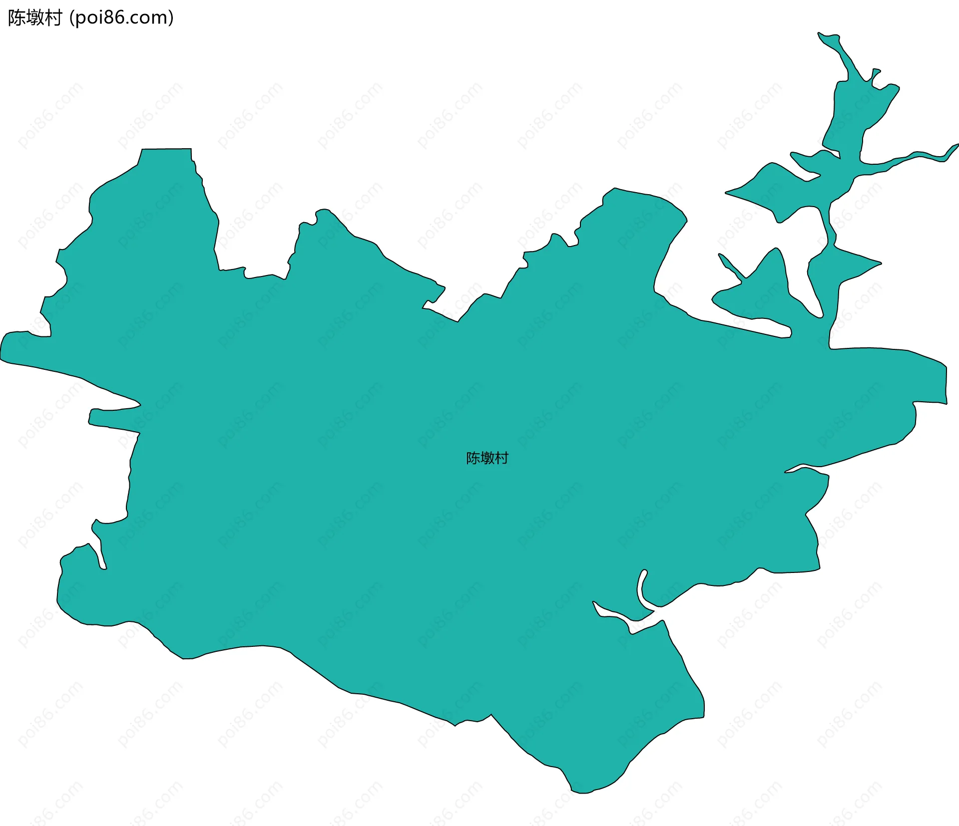 陈墩村边界地图