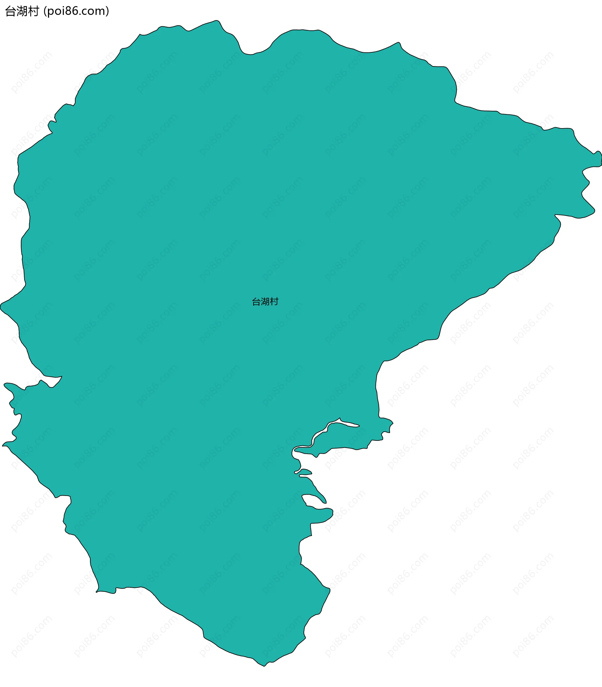 台湖村边界地图