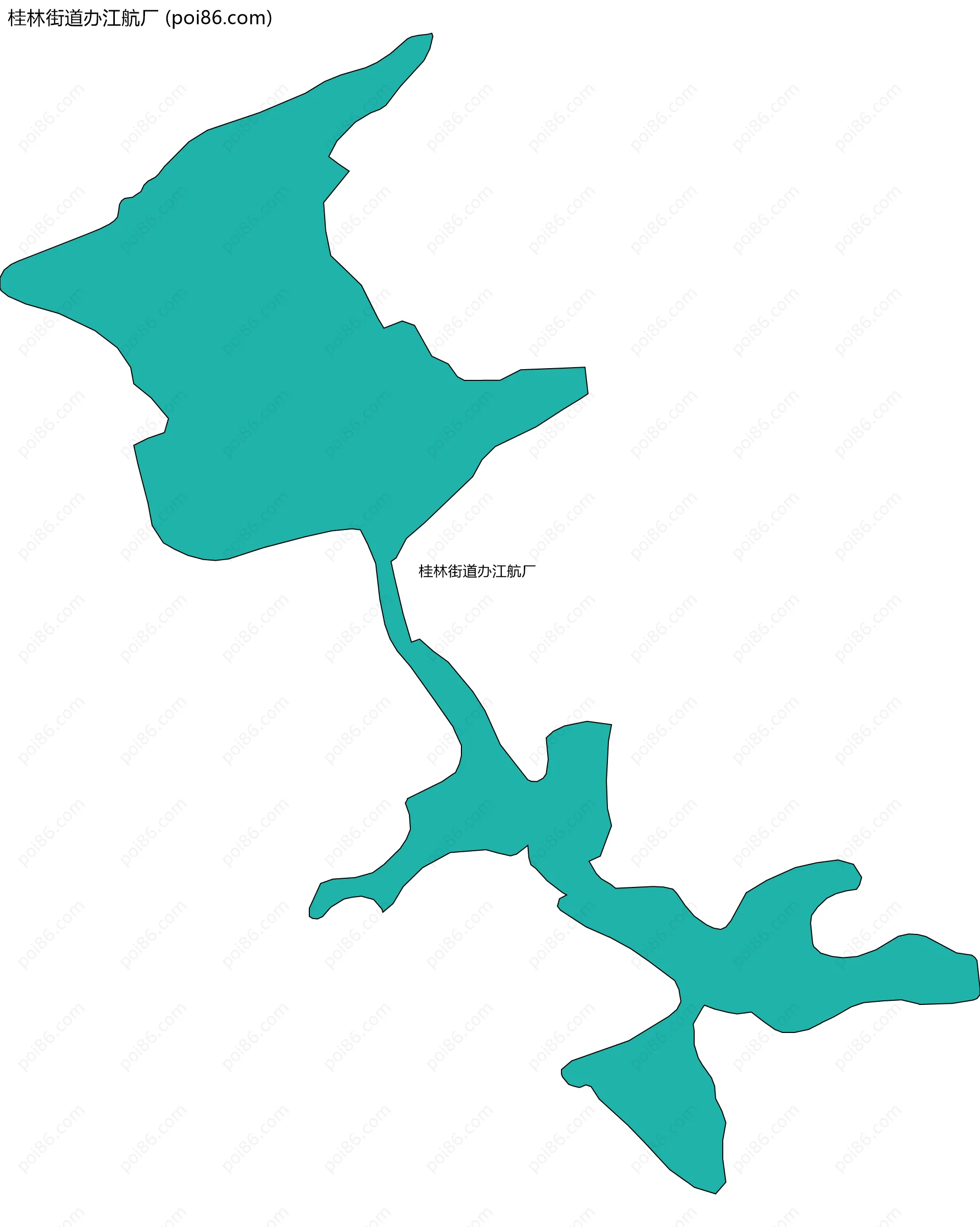 桂林街道办江航厂边界地图