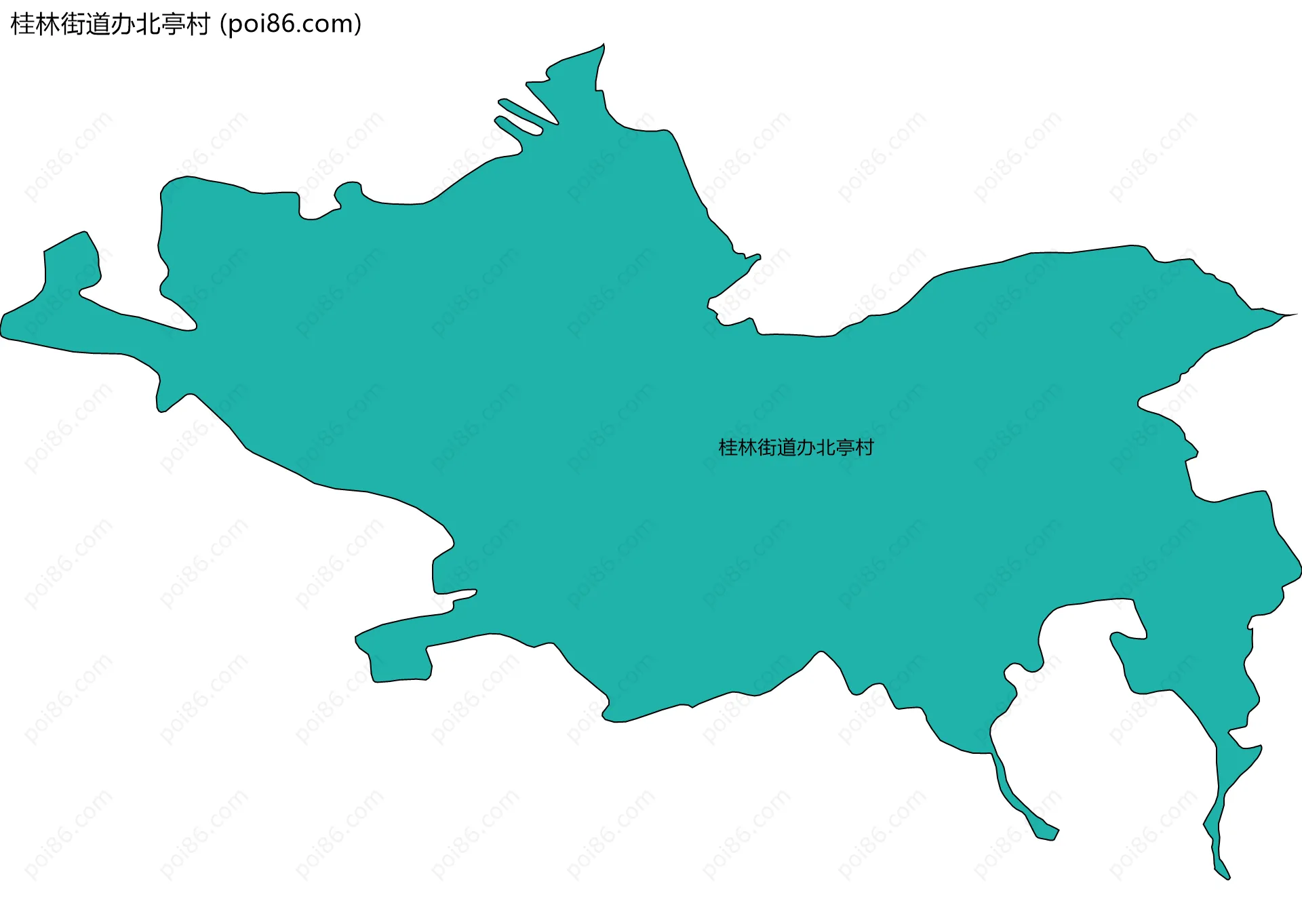 桂林街道办北亭村边界地图