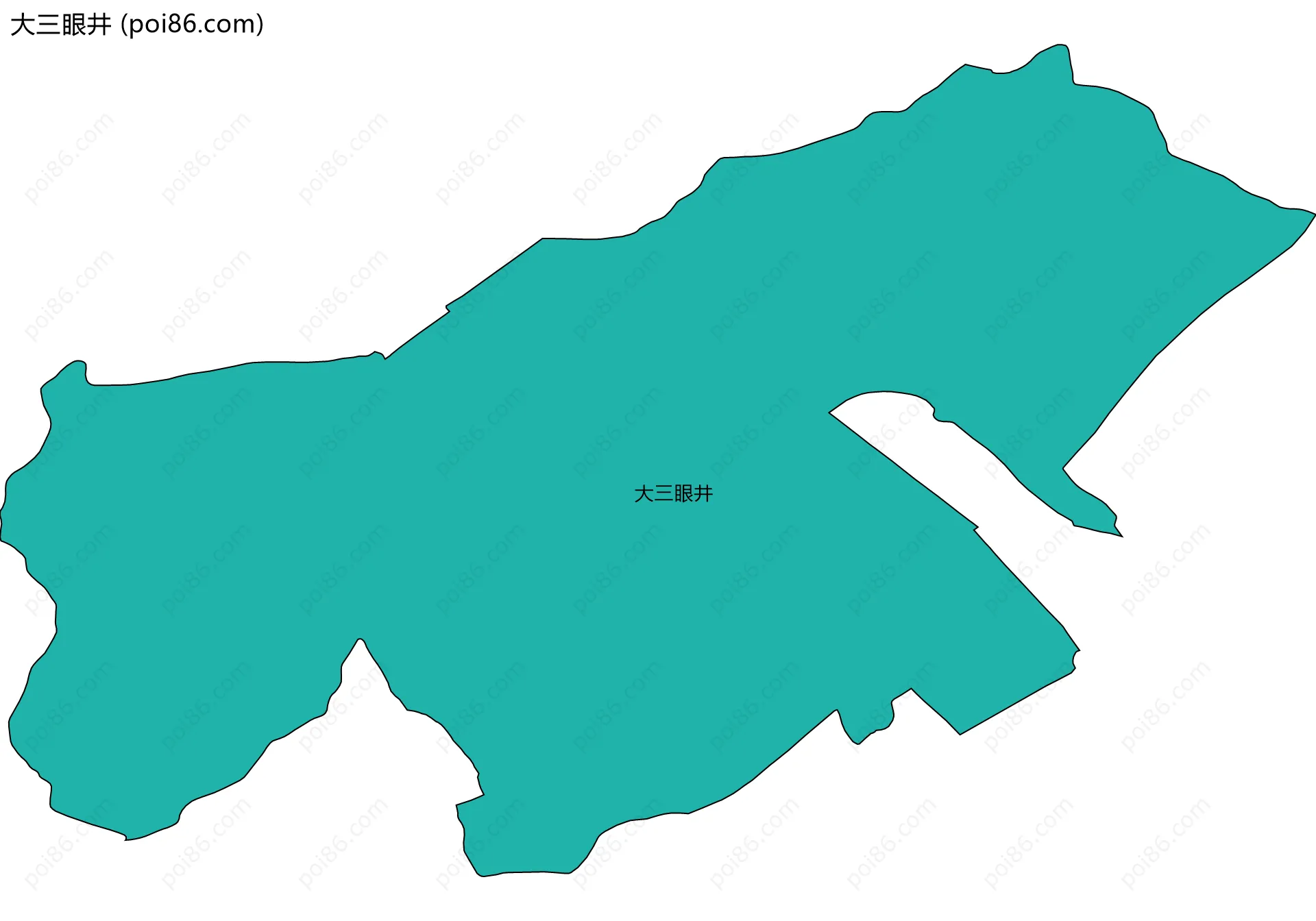 大三眼井边界地图