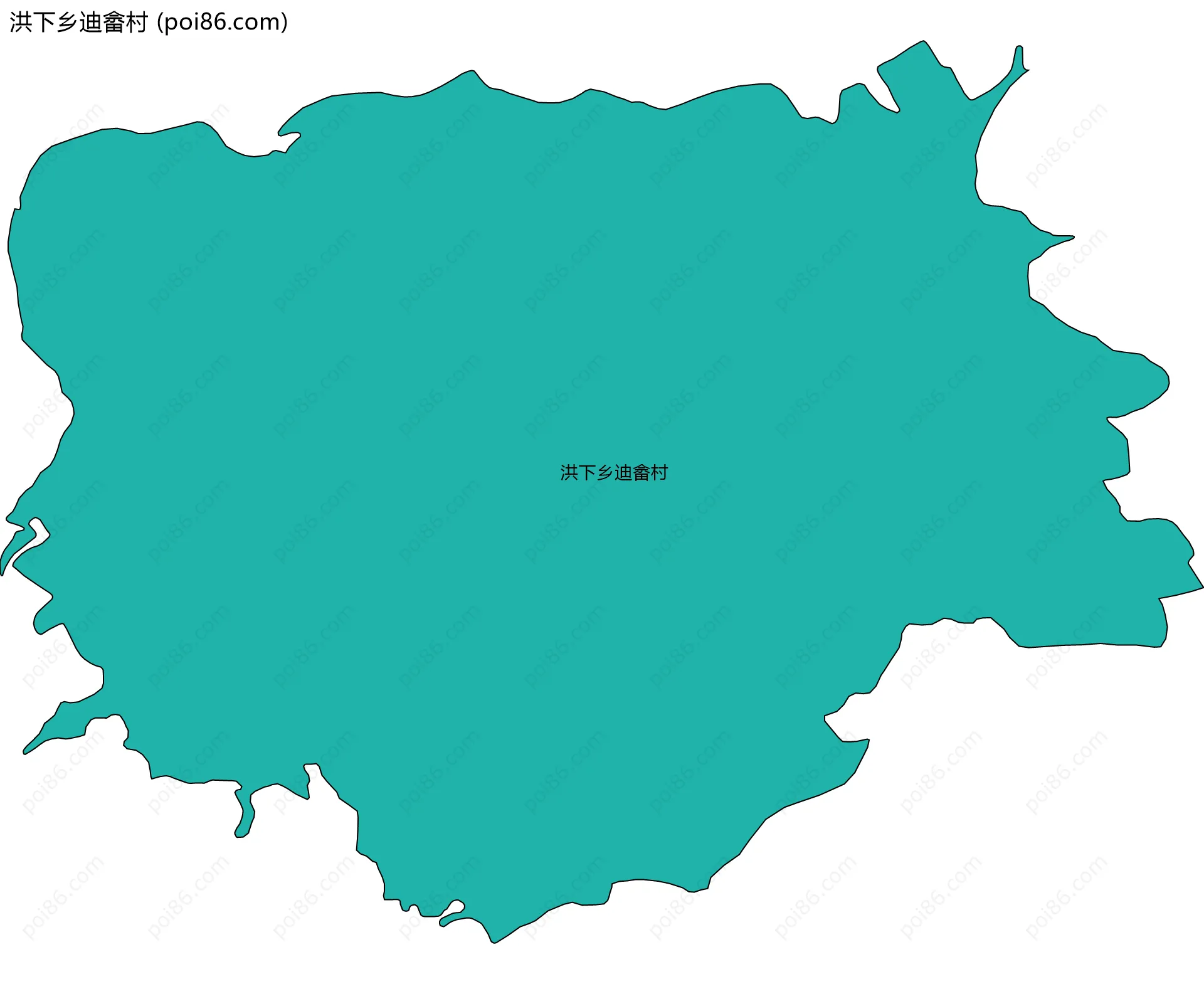 洪下乡迪畲村边界地图