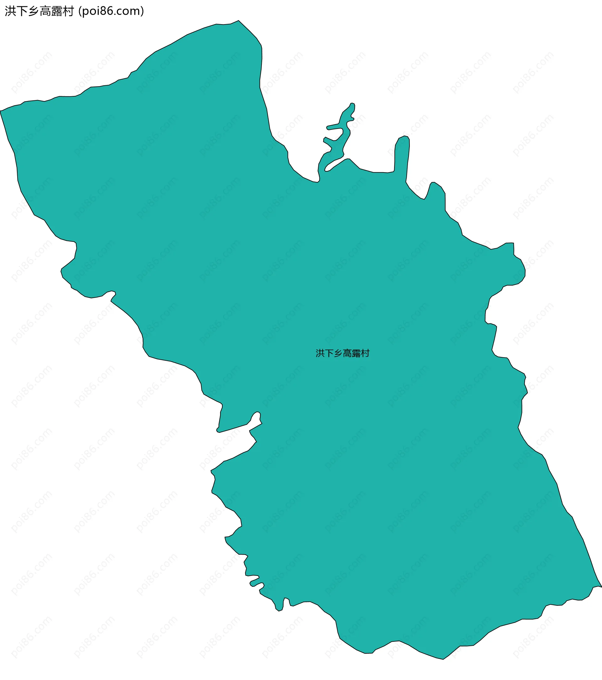 洪下乡高露村边界地图