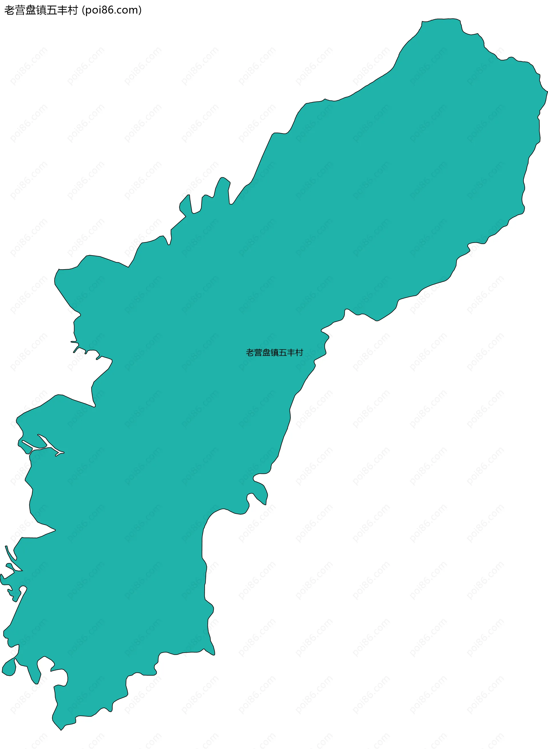 老营盘镇五丰村边界地图