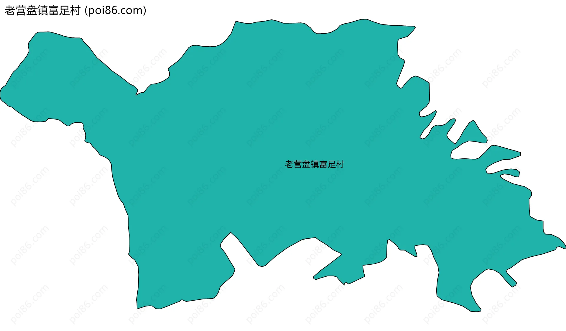 老营盘镇富足村边界地图