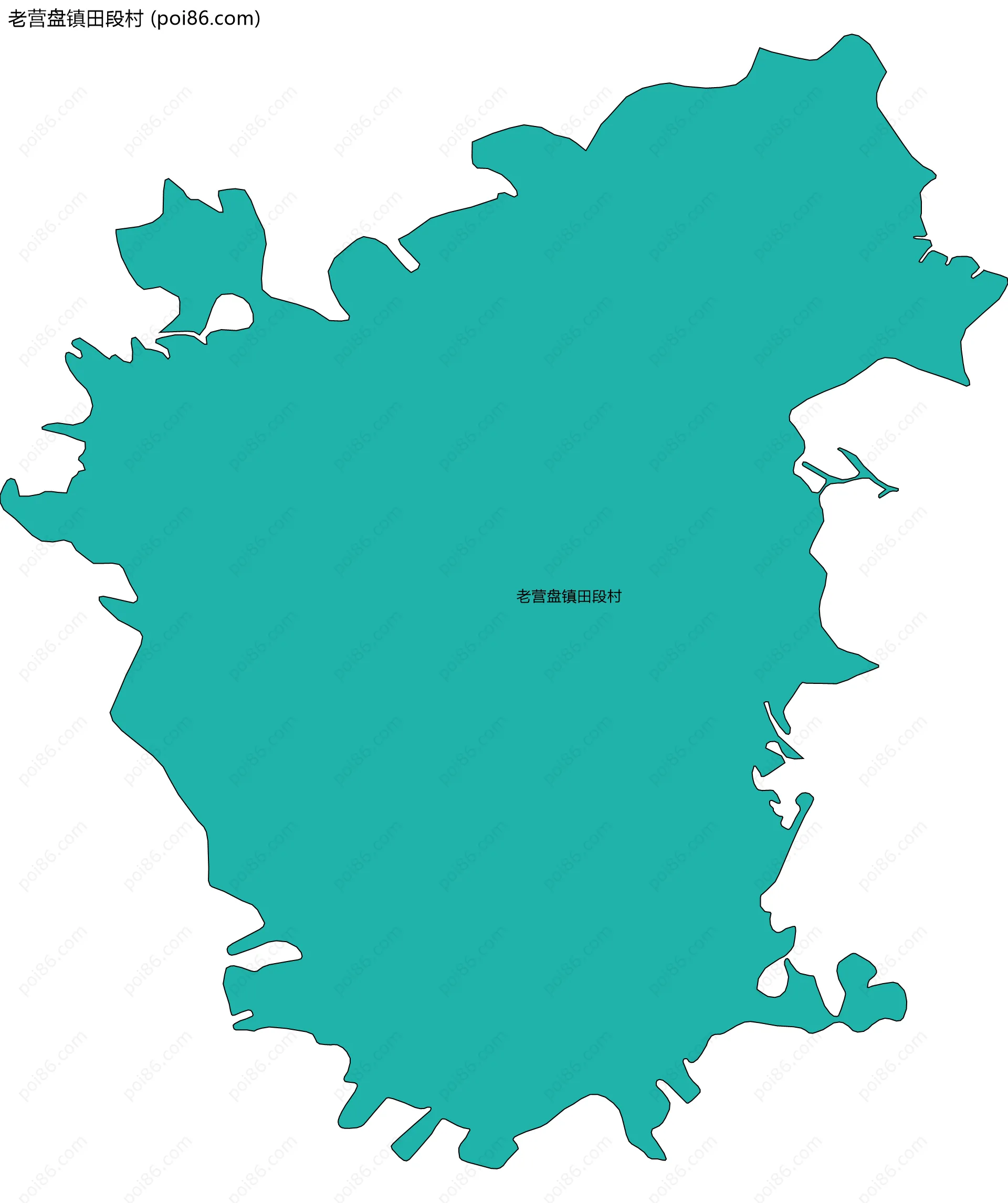 老营盘镇田段村边界地图