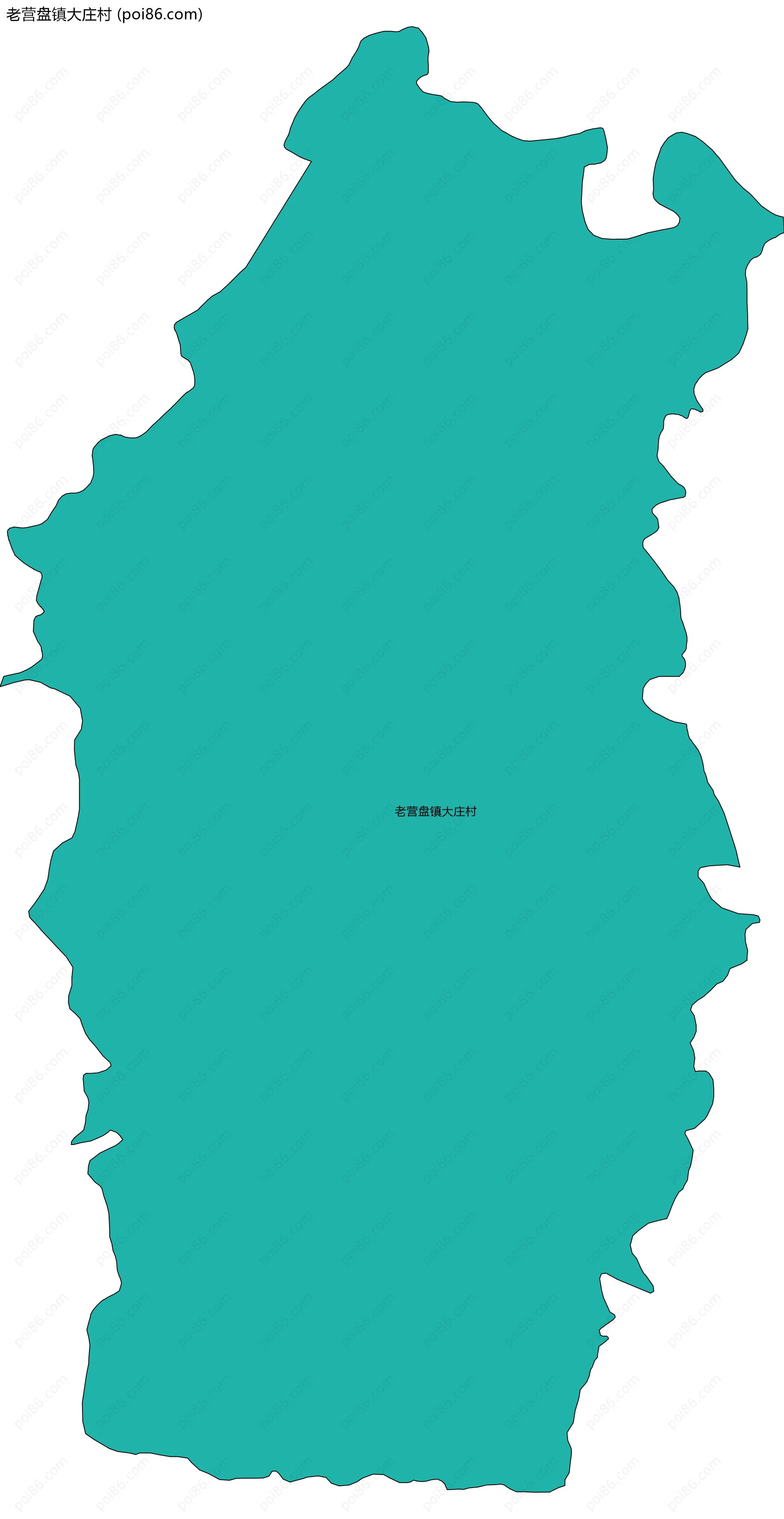 老营盘镇大庄村边界地图