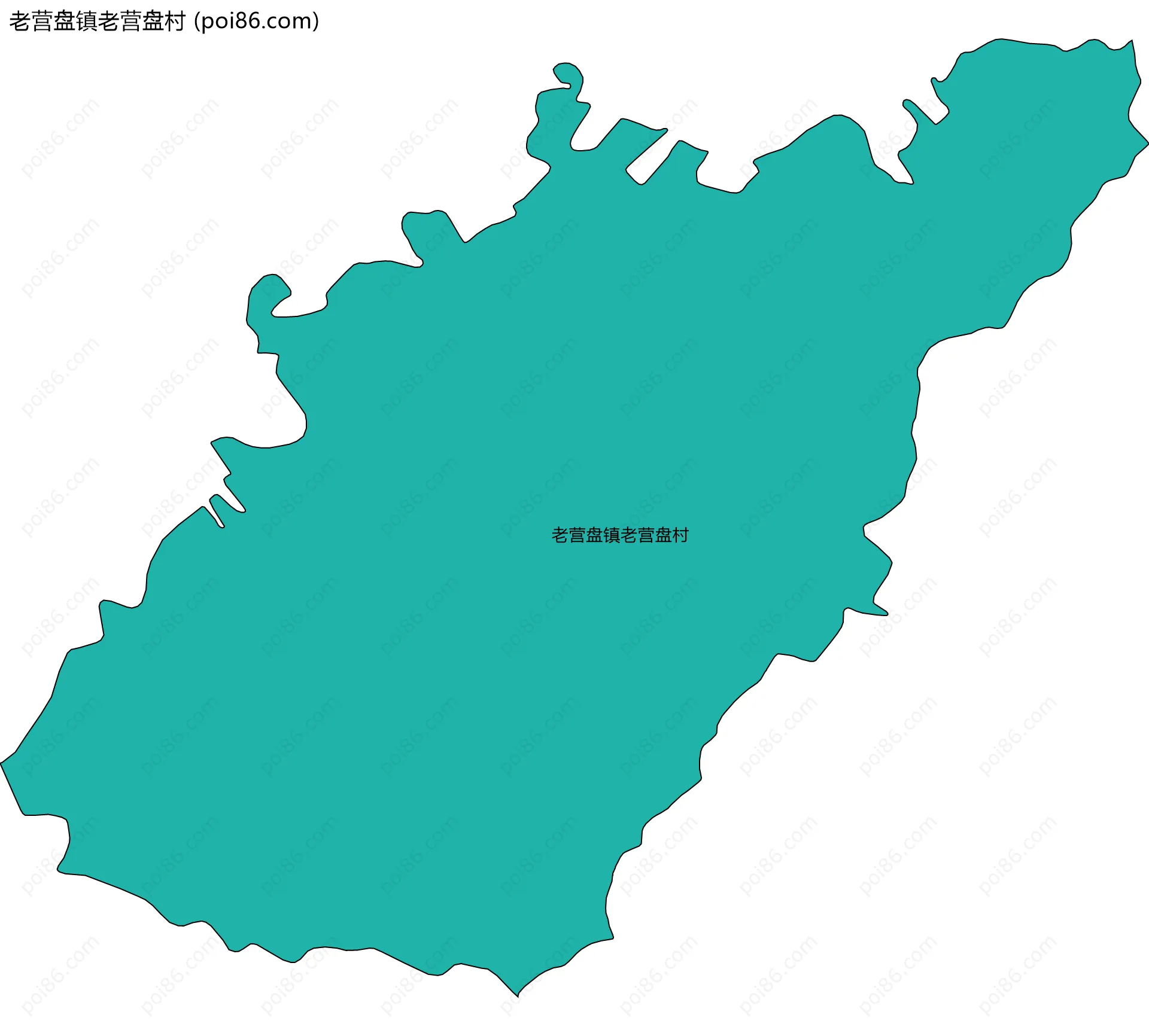 老营盘镇老营盘村边界地图