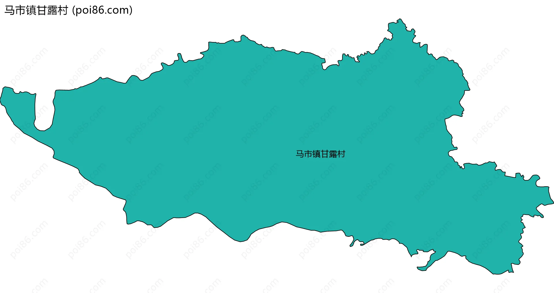 马市镇甘露村边界地图