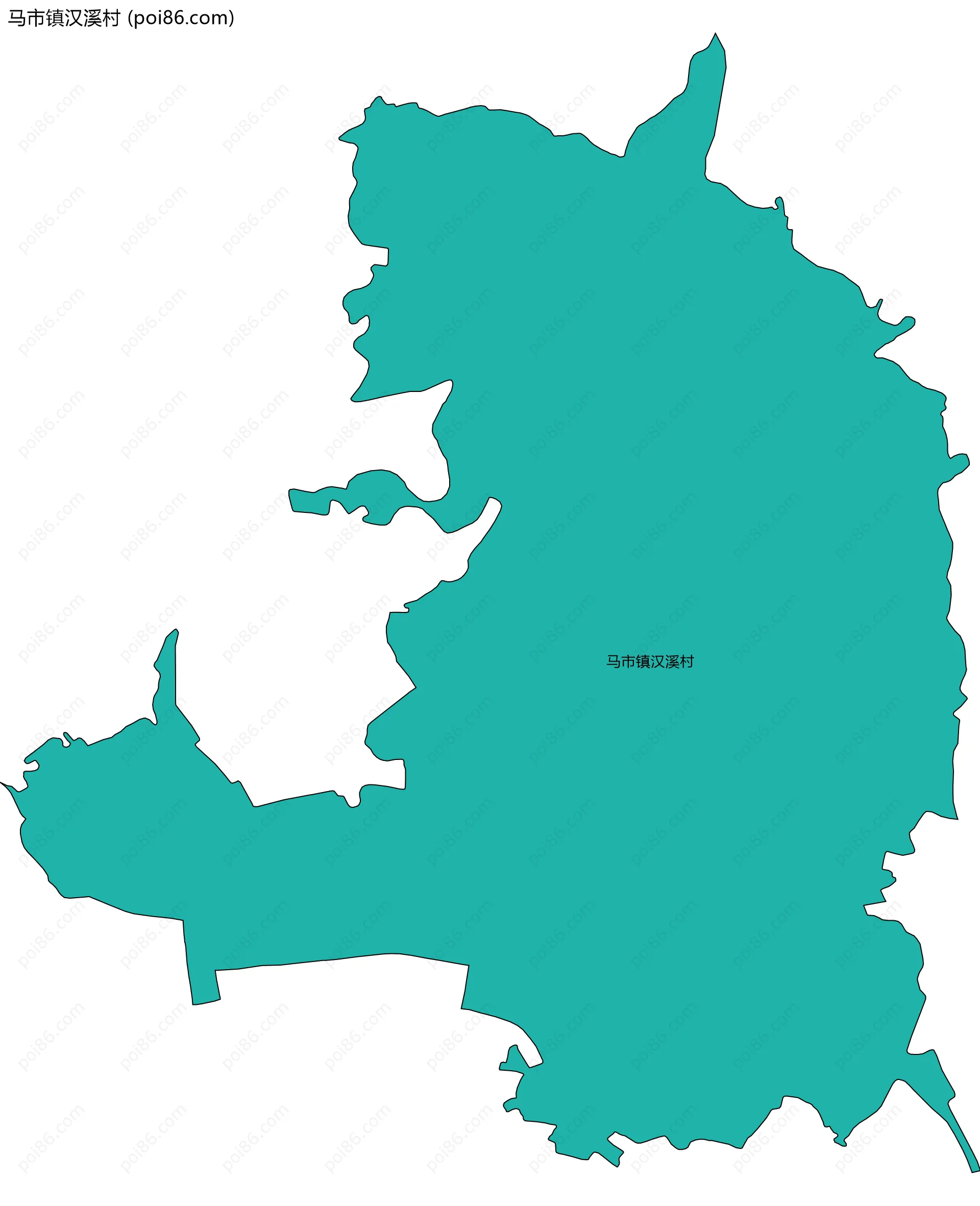 马市镇汉溪村边界地图