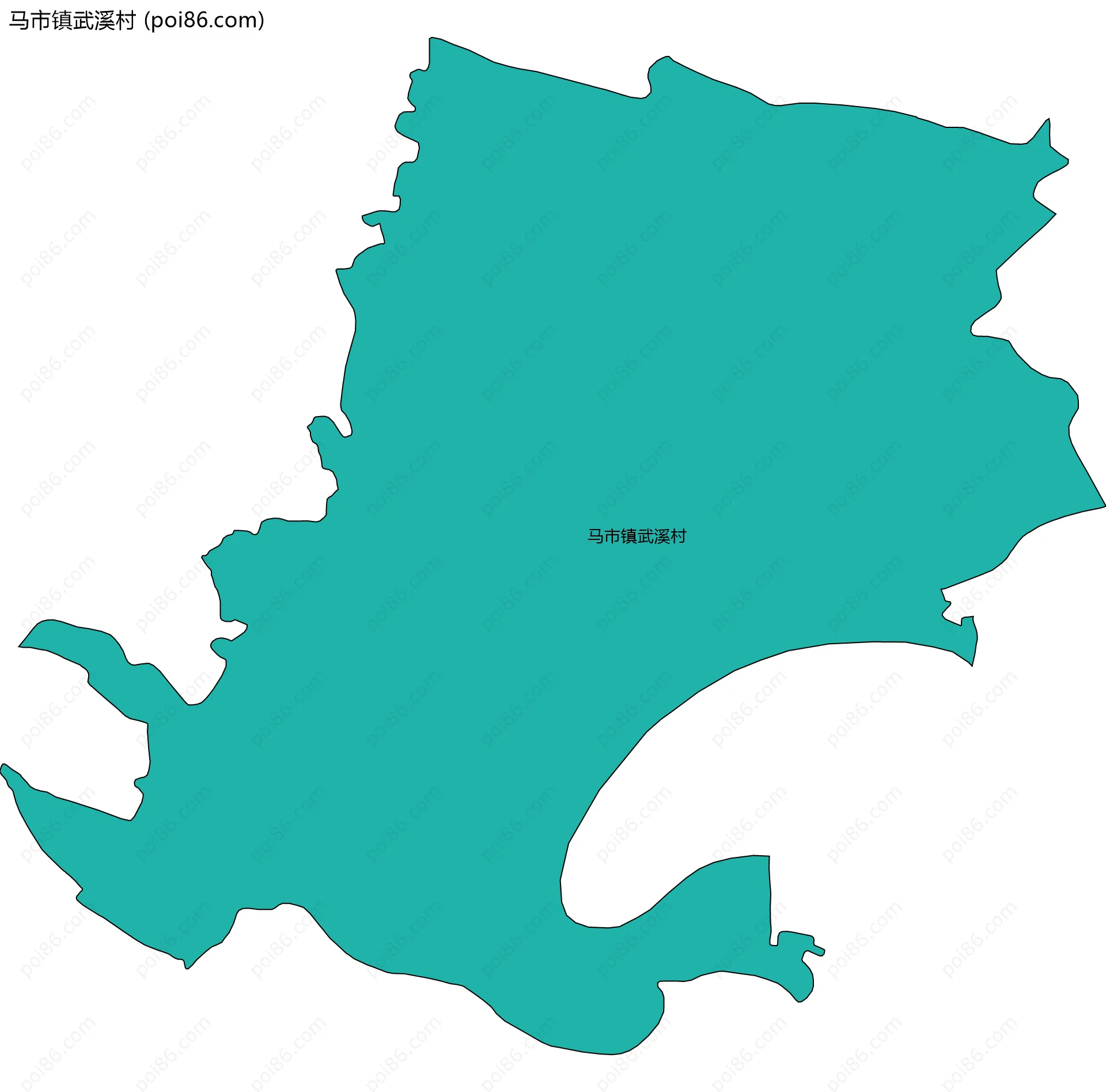 马市镇武溪村边界地图