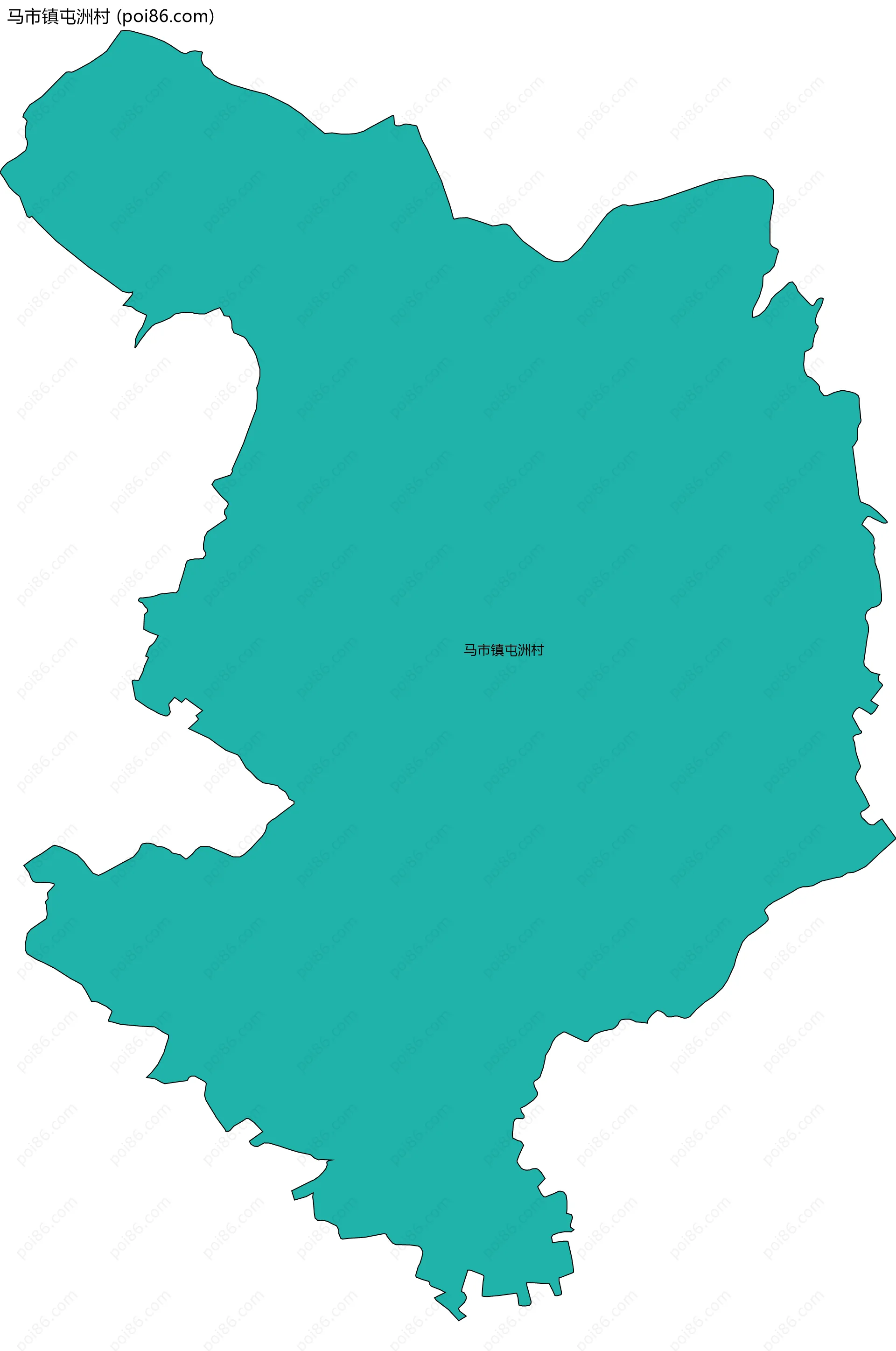 马市镇屯洲村边界地图