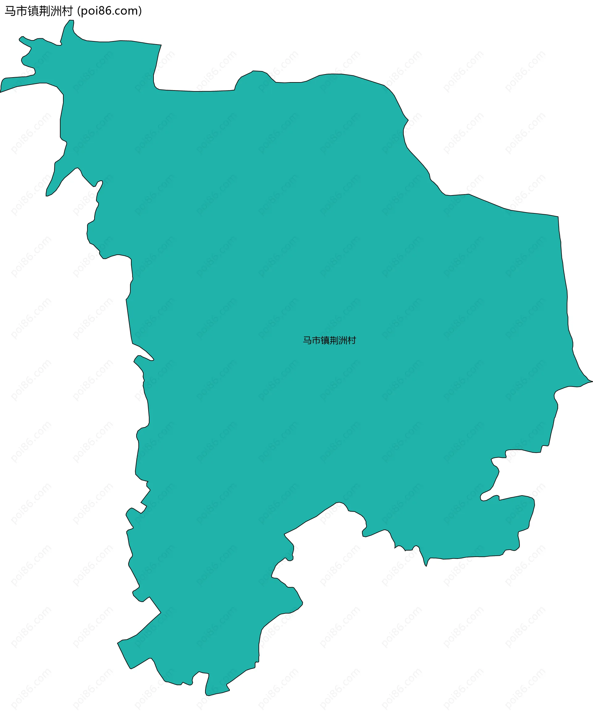 马市镇荆洲村边界地图