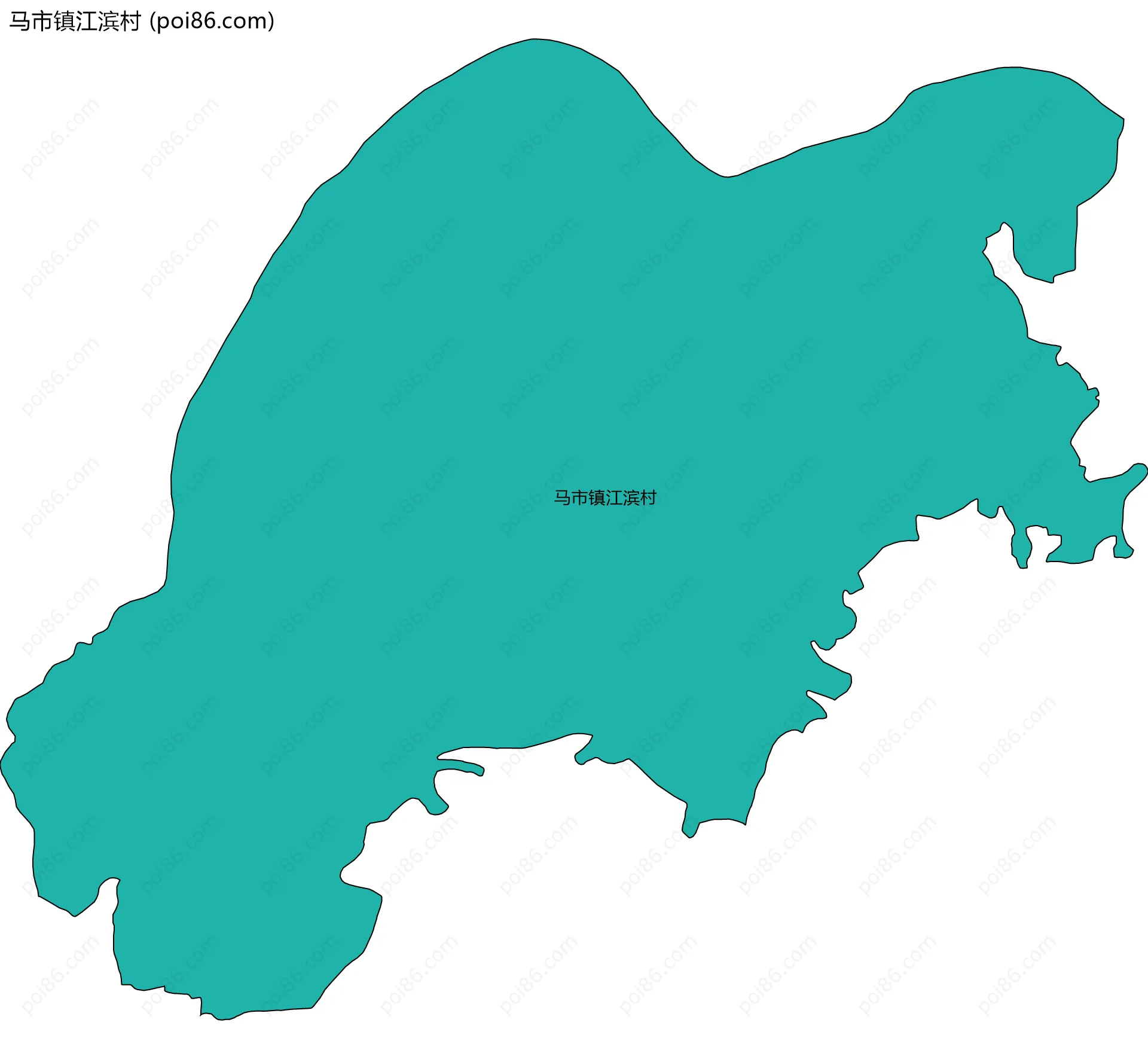 马市镇江滨村边界地图