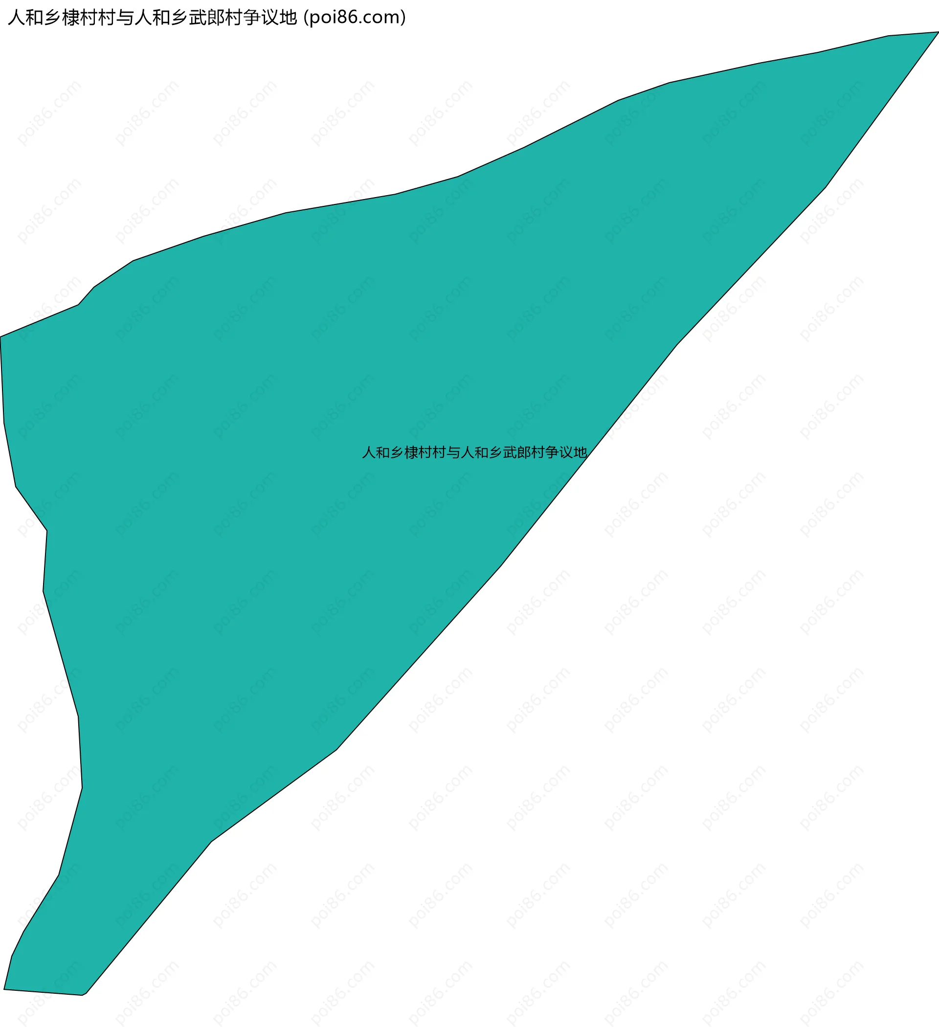 人和乡棣村村与人和乡武郎村争议地边界地图
