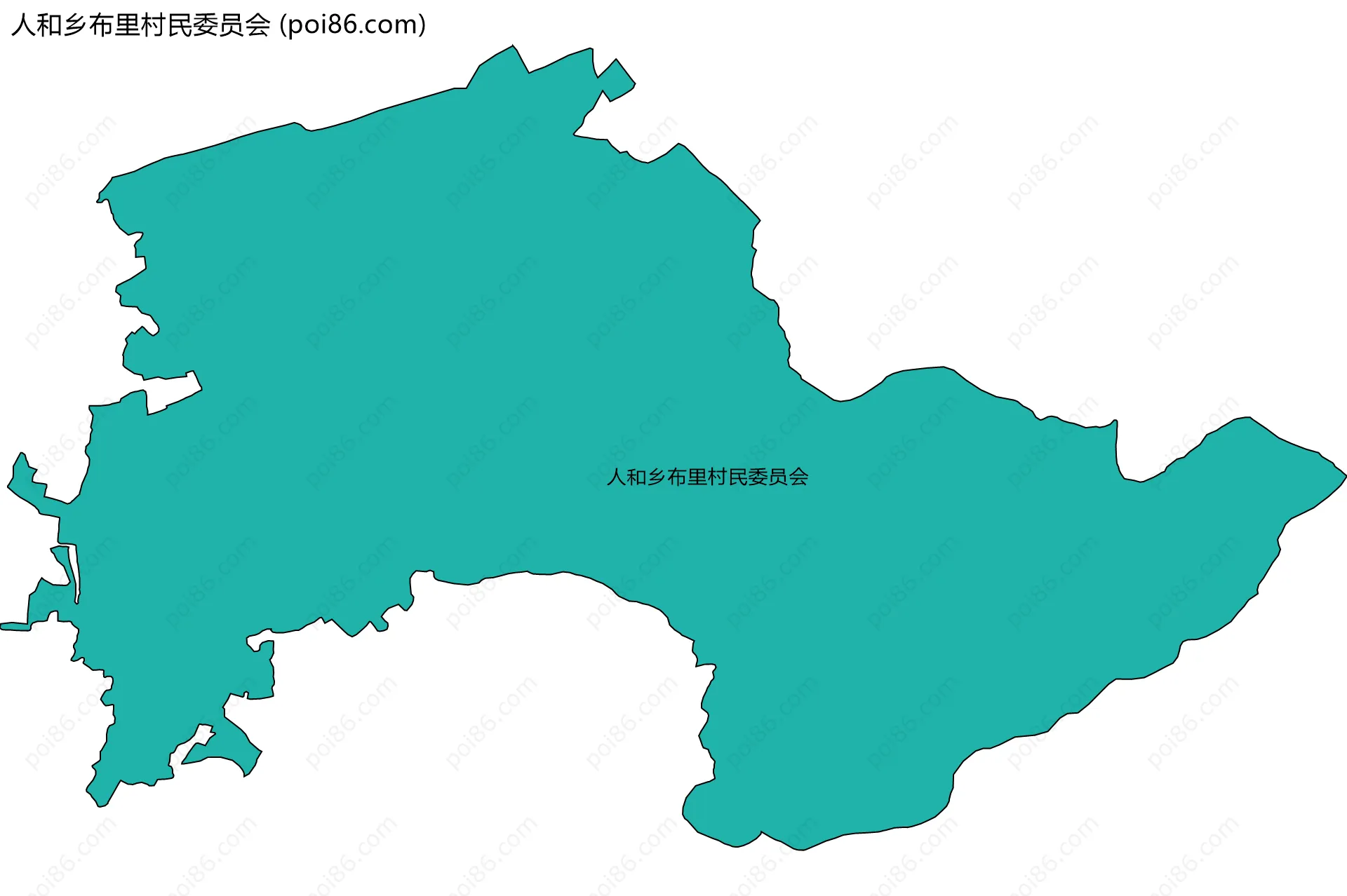 人和乡布里村民委员会边界地图