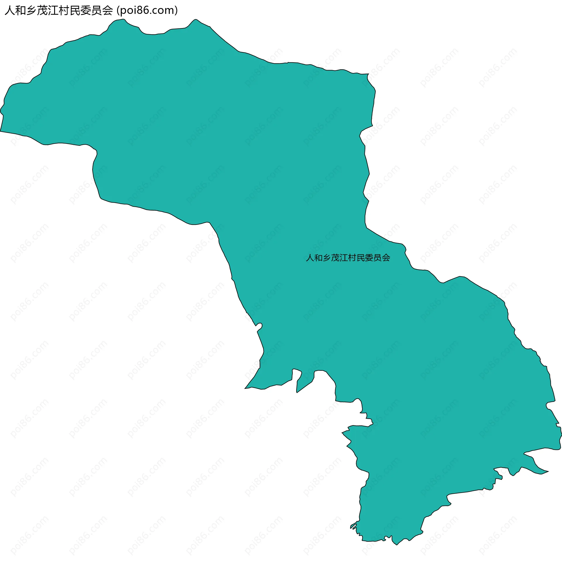 人和乡茂江村民委员会边界地图