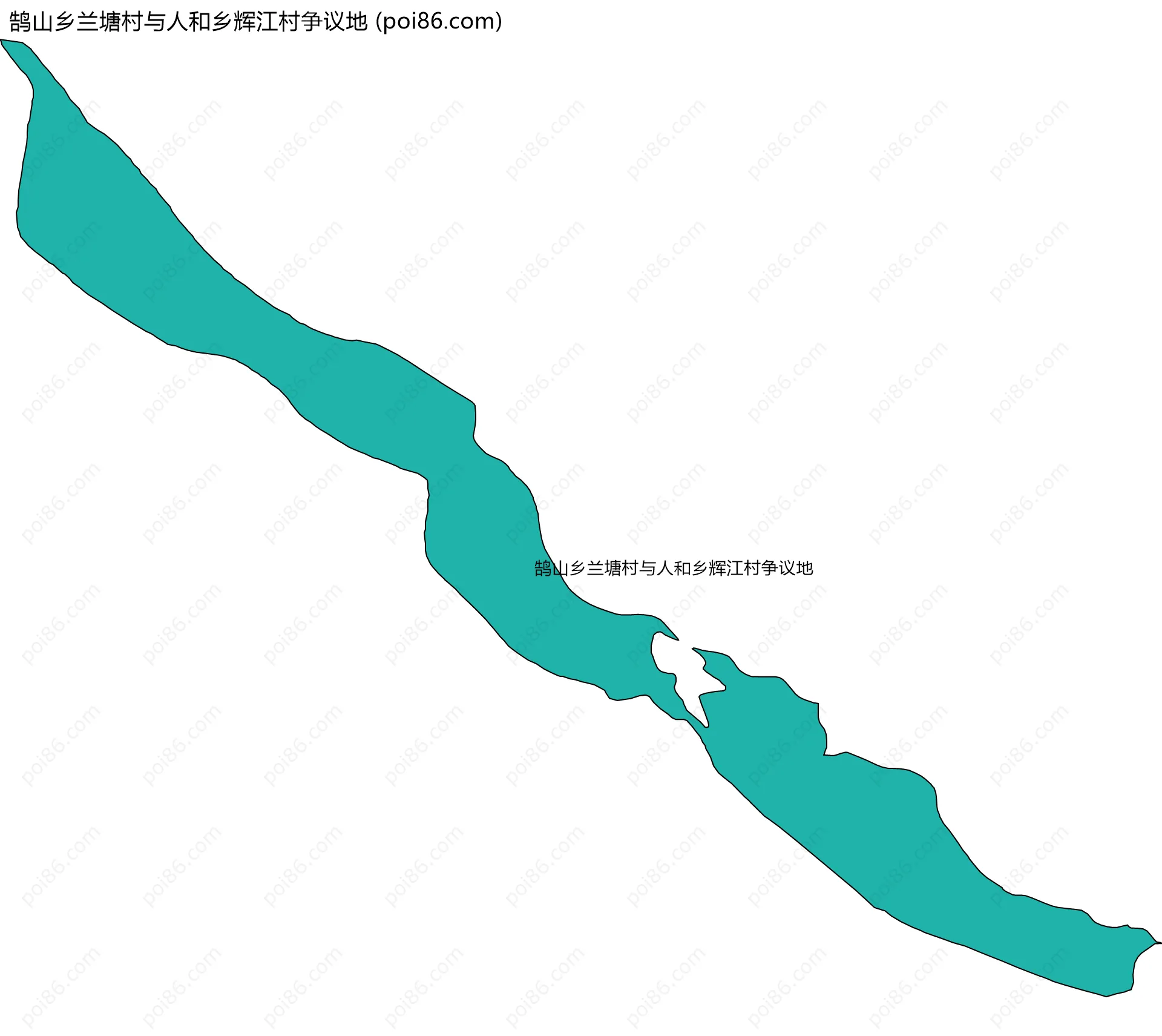 鹄山乡兰塘村与人和乡辉江村争议地边界地图