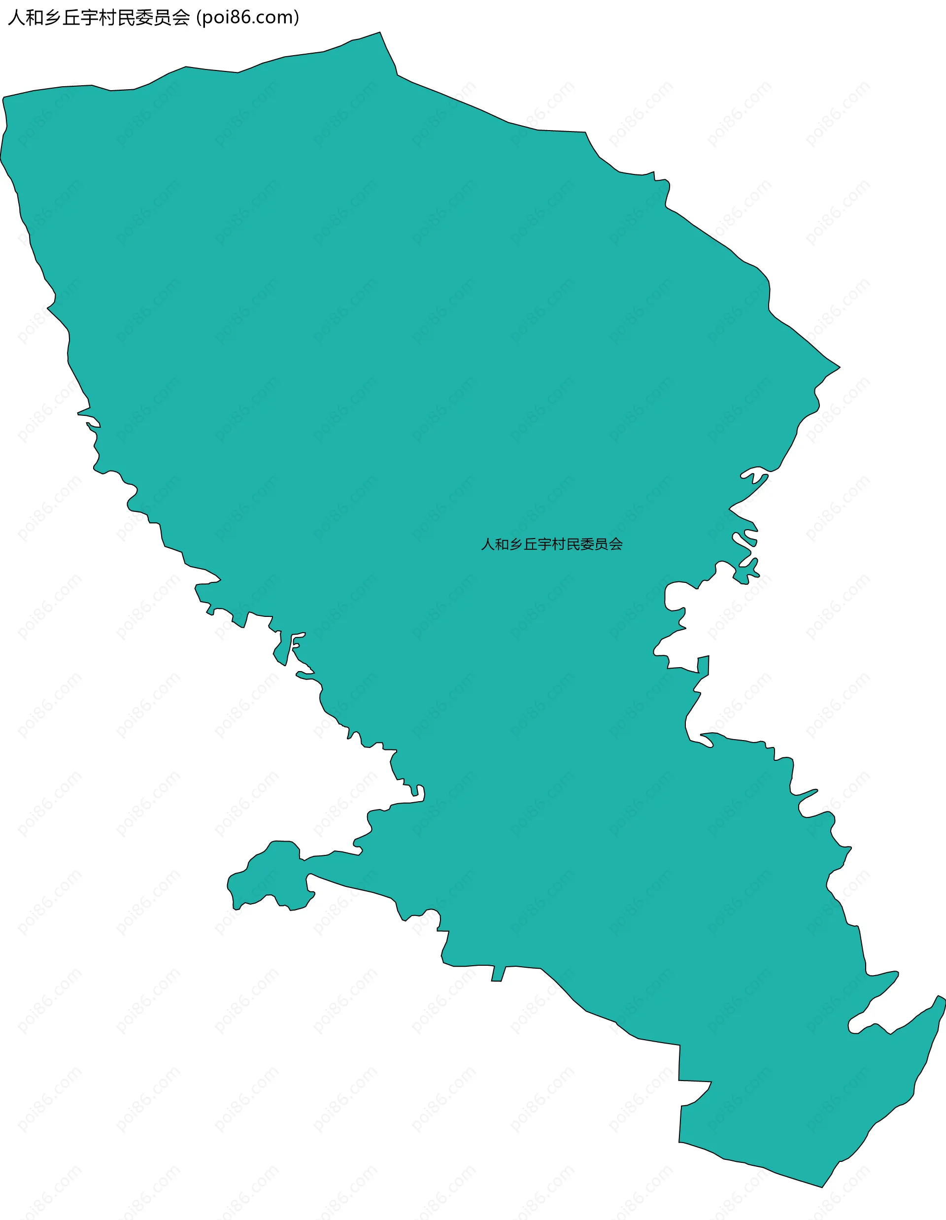 人和乡丘宇村民委员会边界地图
