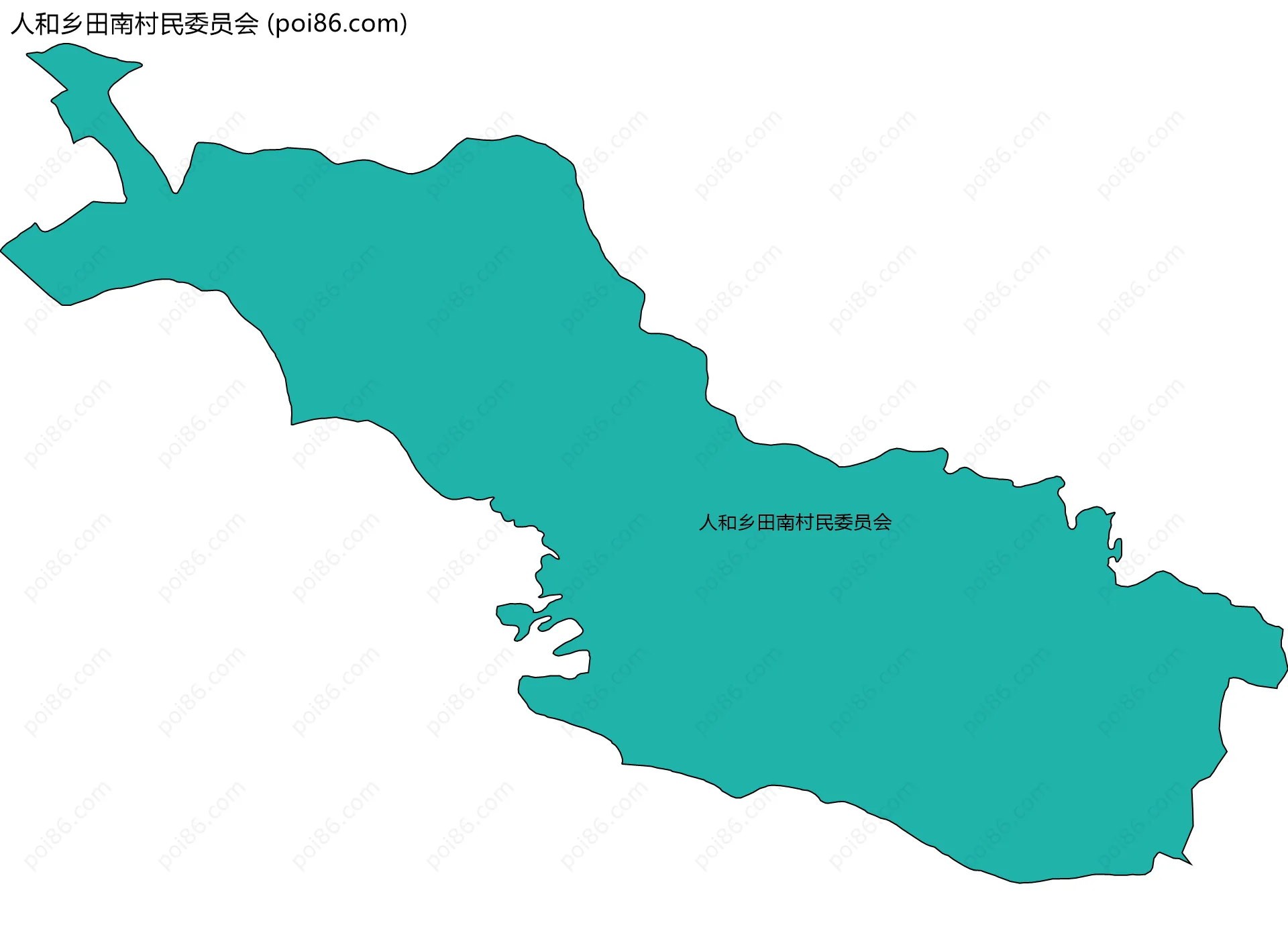 人和乡田南村民委员会边界地图