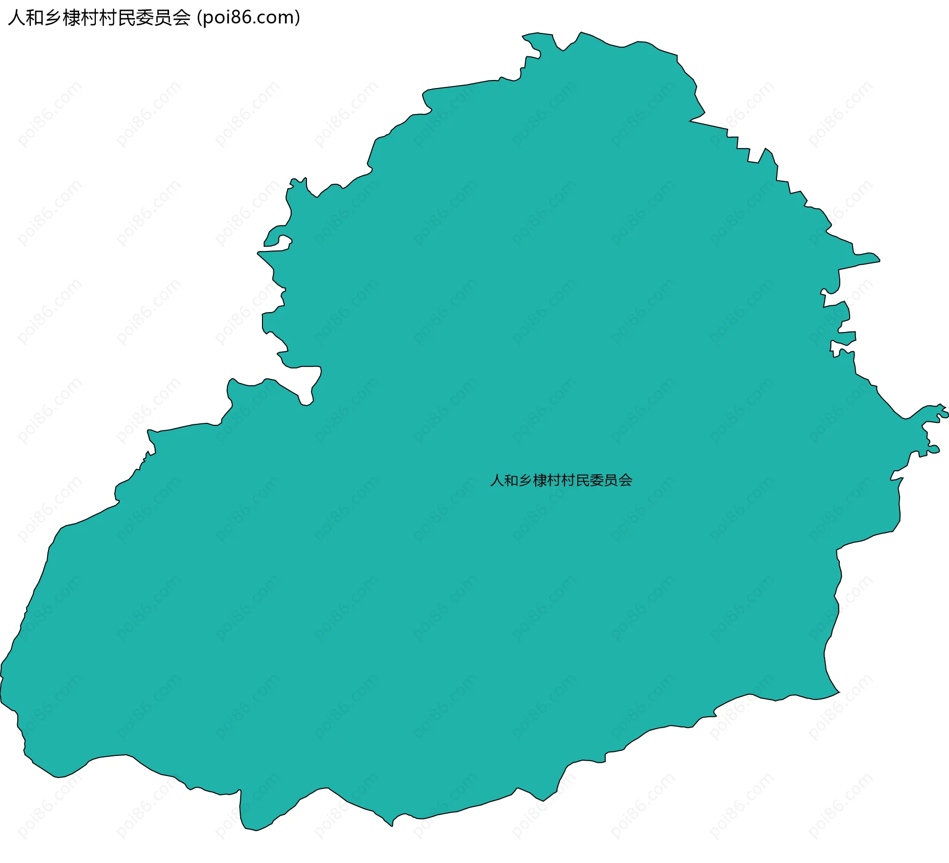 人和乡棣村村民委员会边界地图