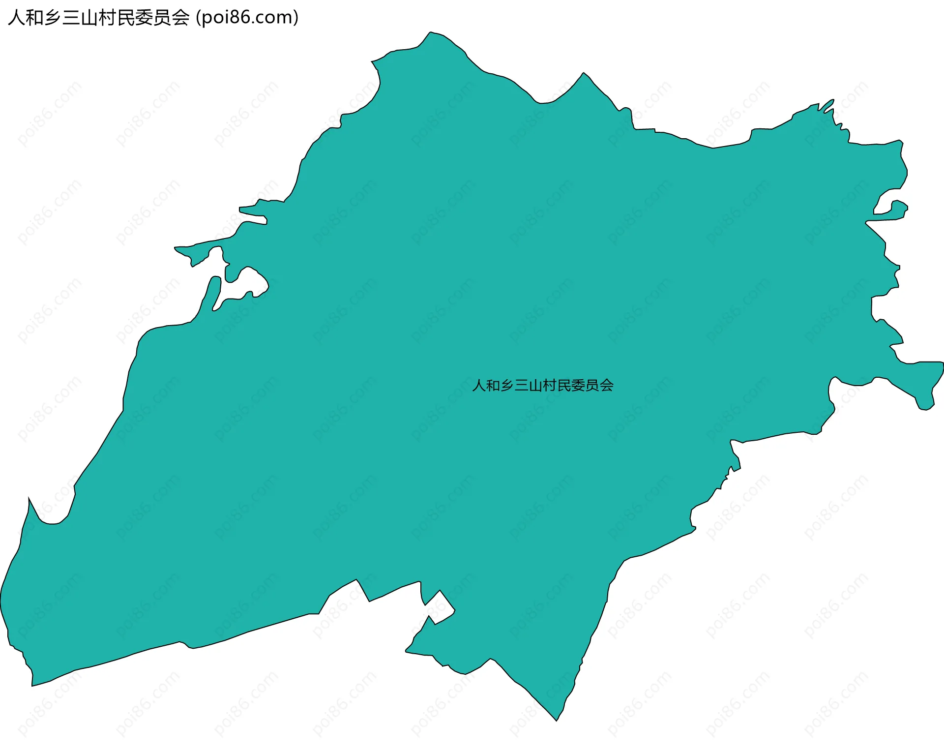 人和乡三山村民委员会边界地图