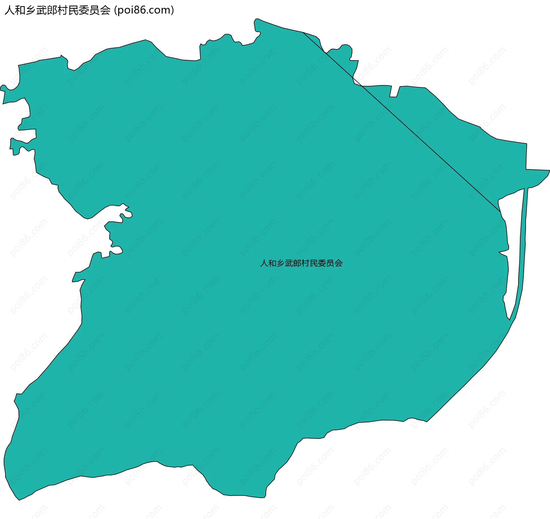 人和乡武郎村民委员会边界地图