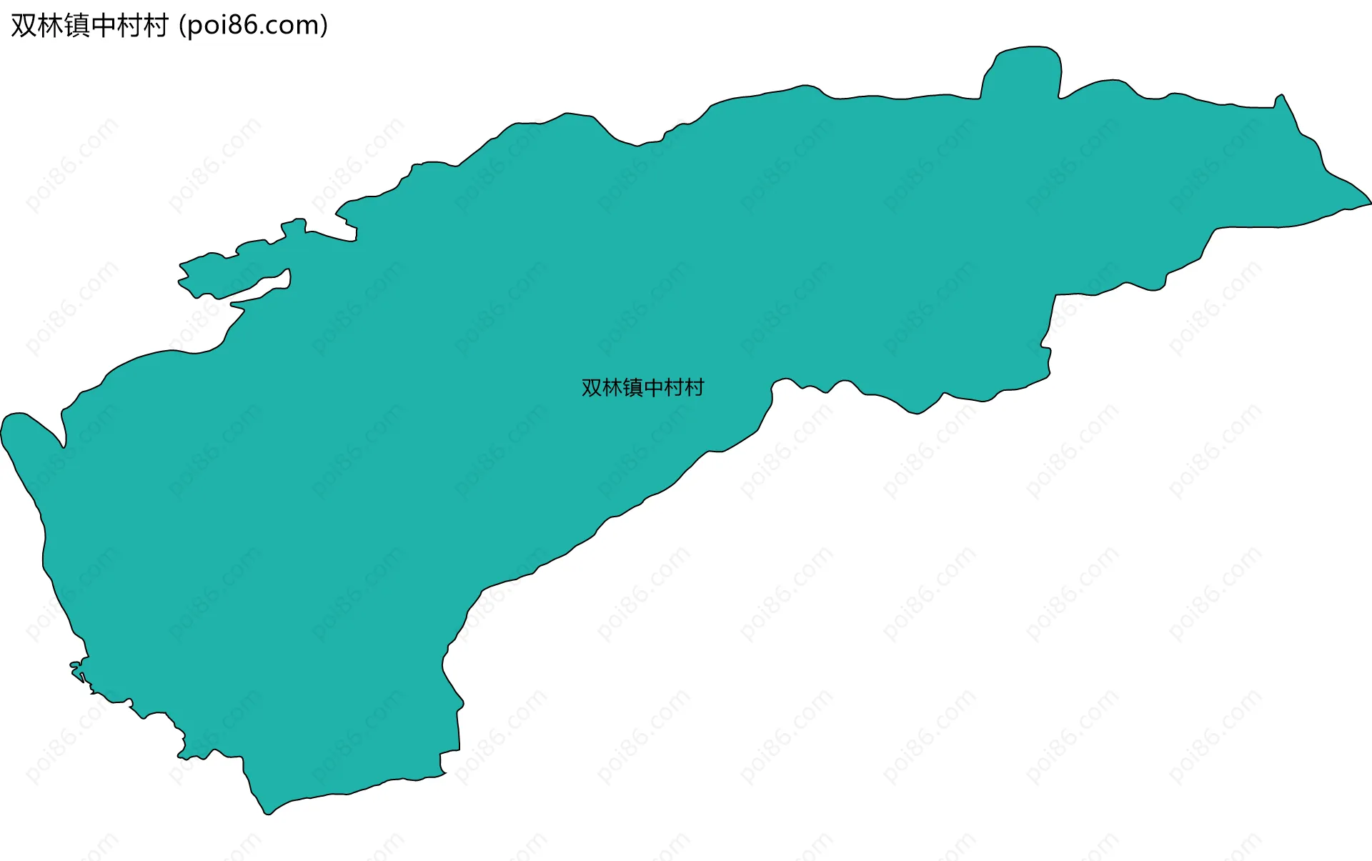 双林镇中村村边界地图