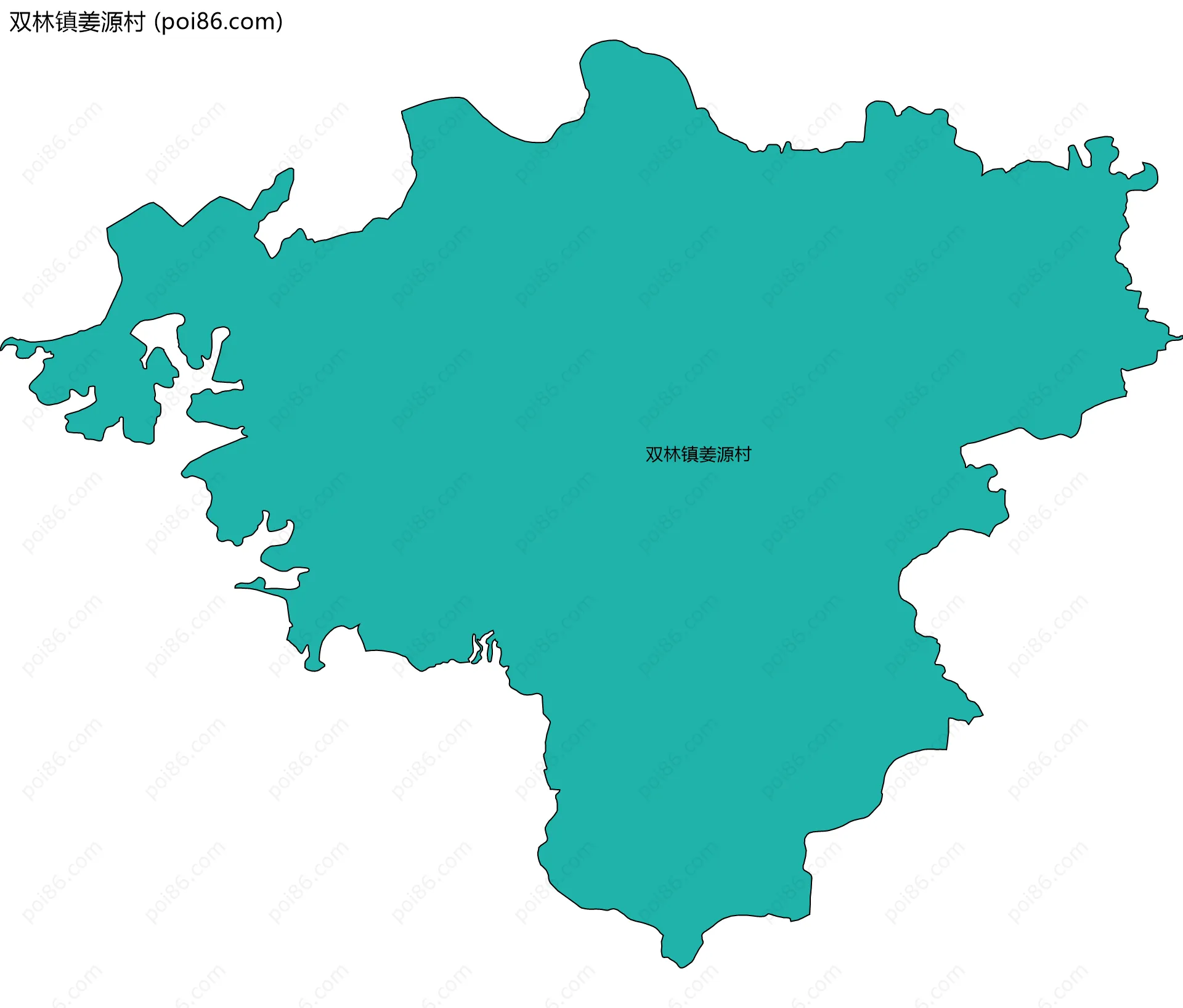 双林镇姜源村边界地图