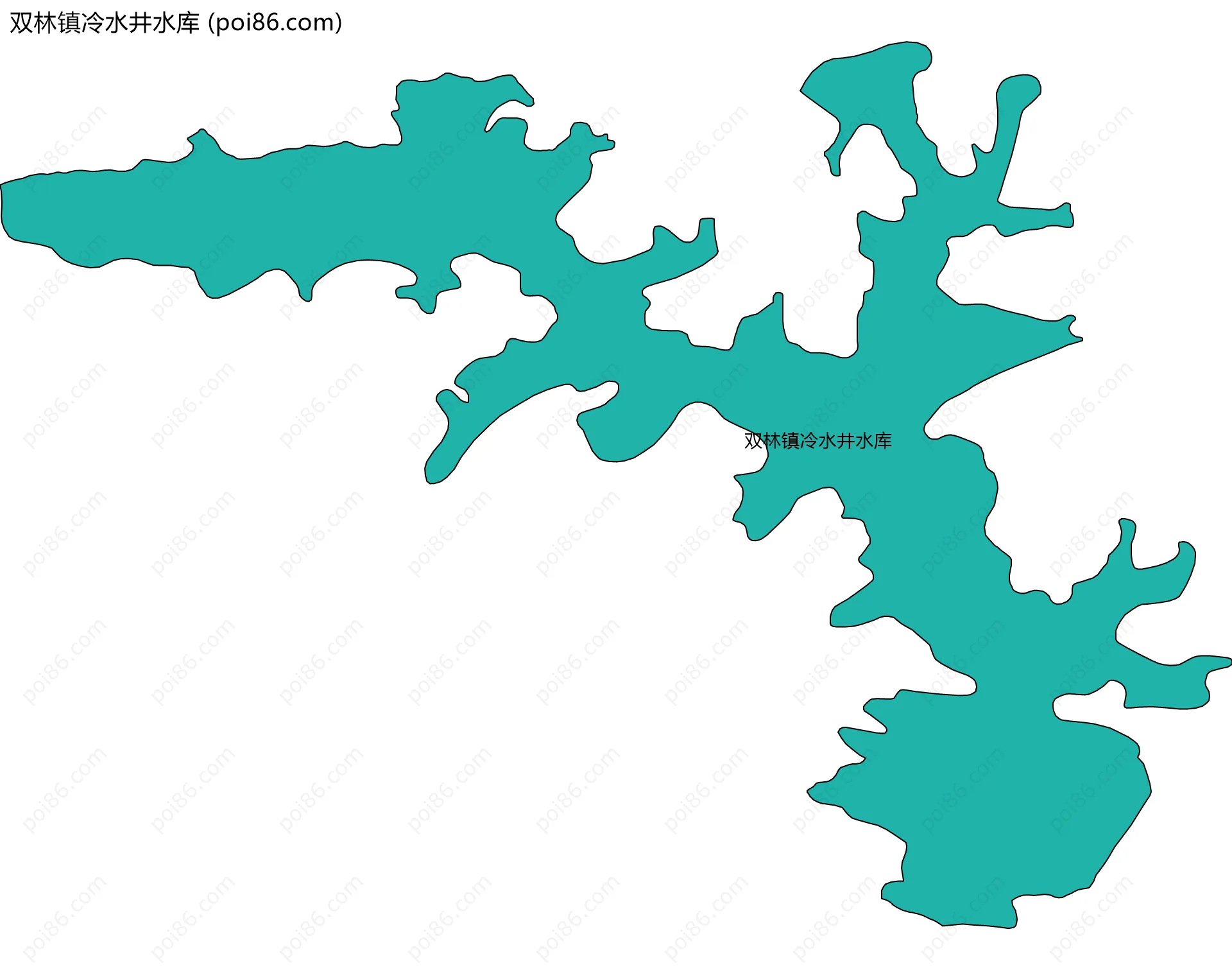 双林镇冷水井水库边界地图