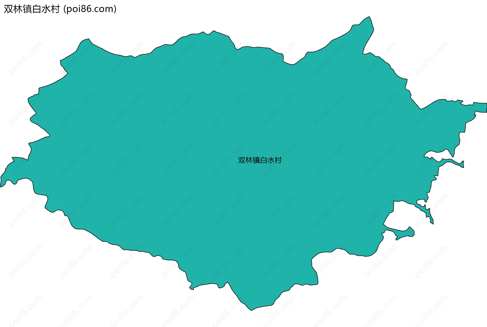 双林镇白水村边界地图