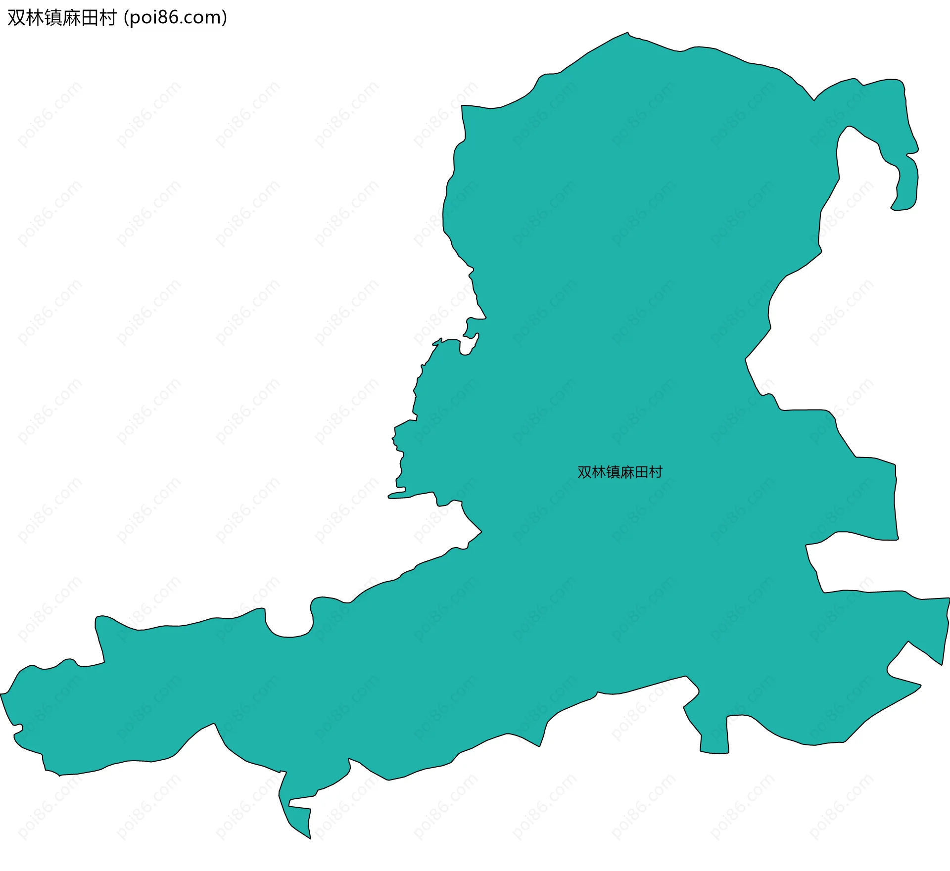 双林镇麻田村边界地图
