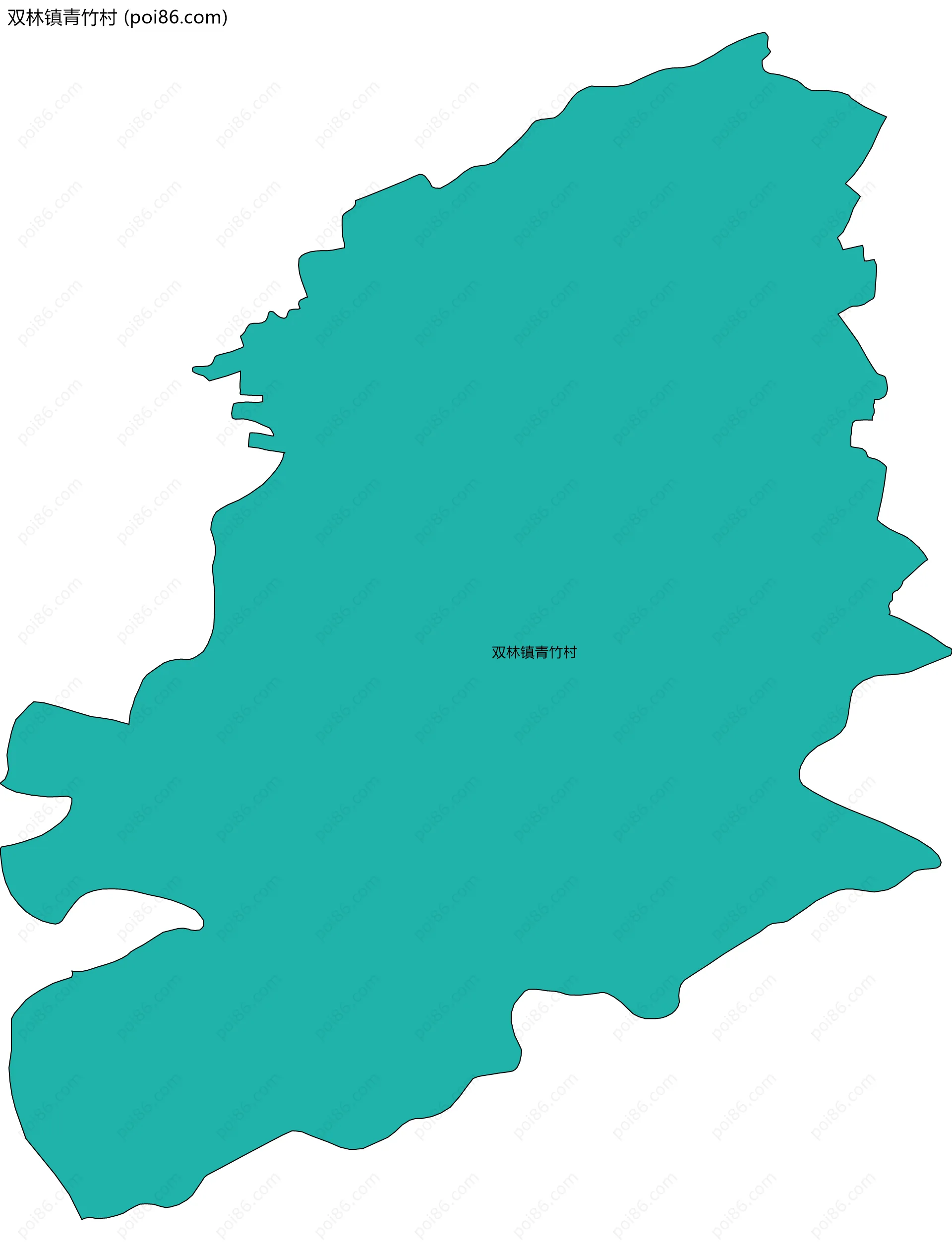 双林镇青竹村边界地图