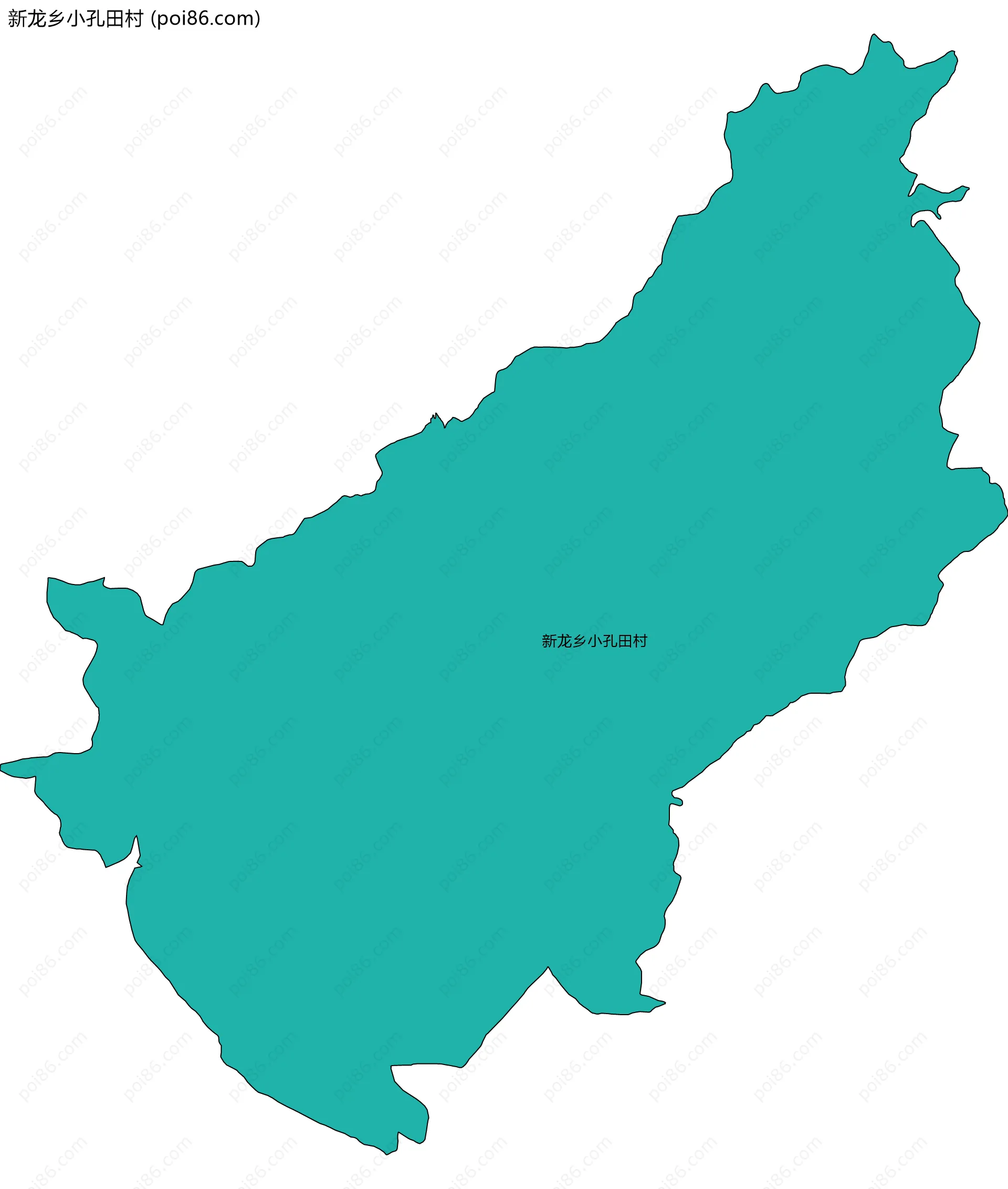 新龙乡小孔田村边界地图