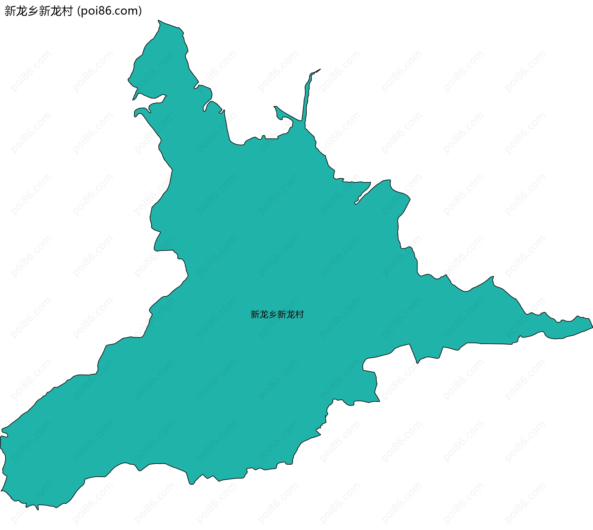 新龙乡新龙村边界地图