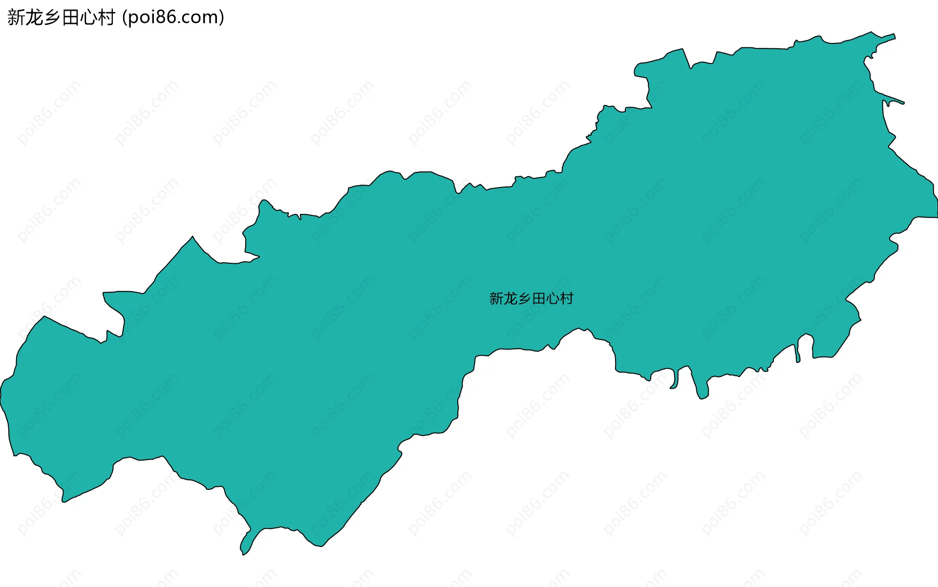 新龙乡田心村边界地图