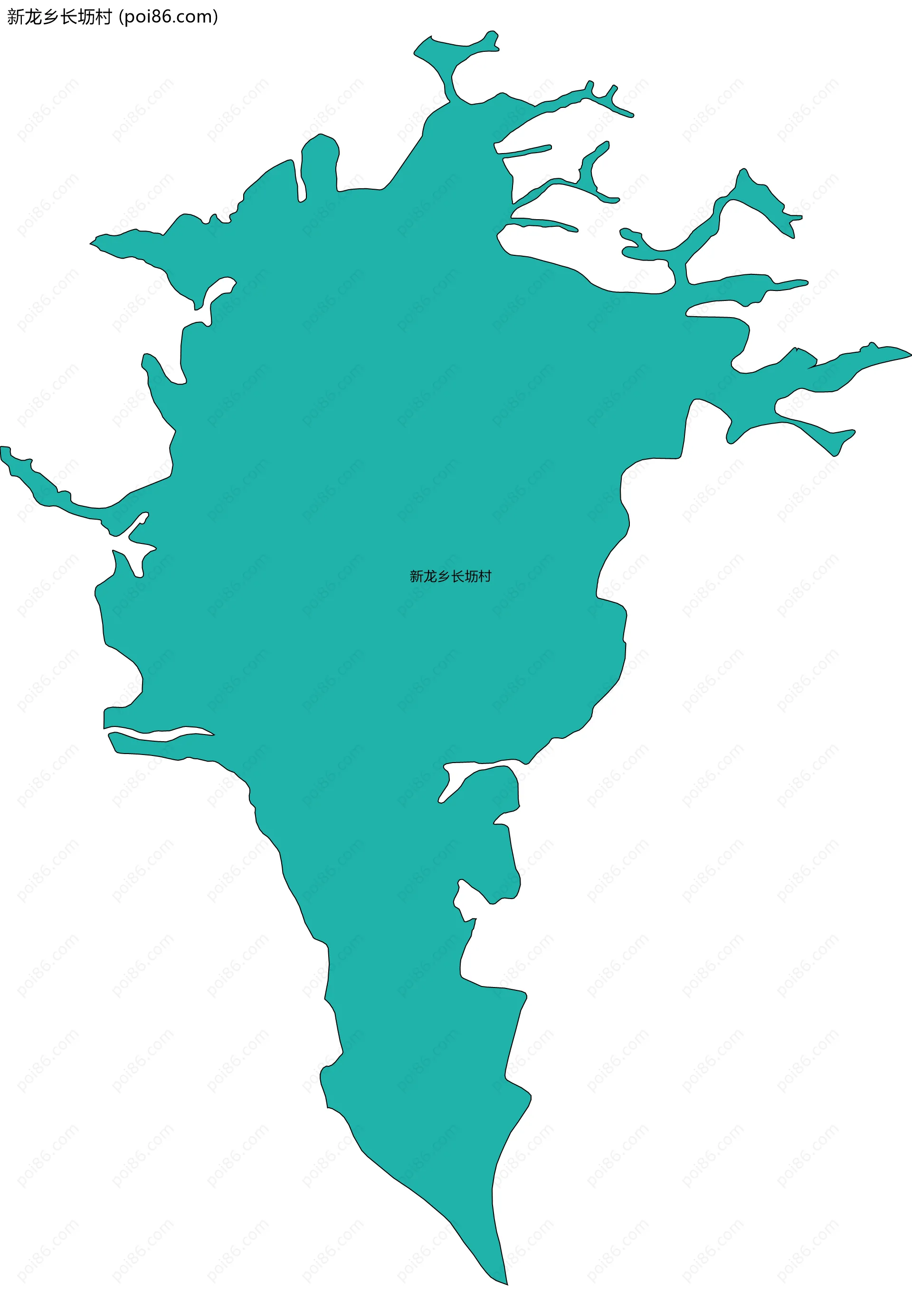 新龙乡长坜村边界地图