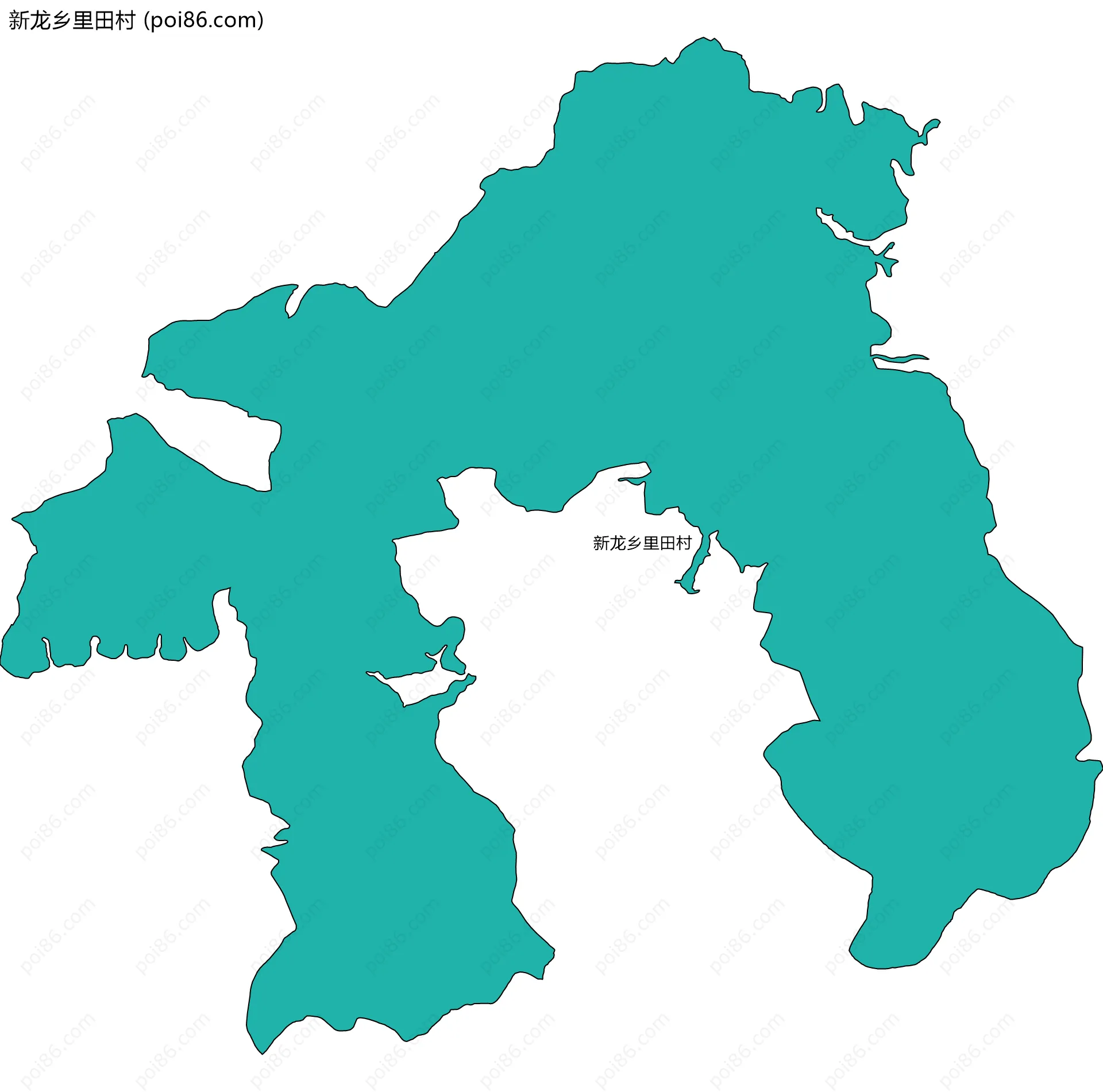 新龙乡里田村边界地图