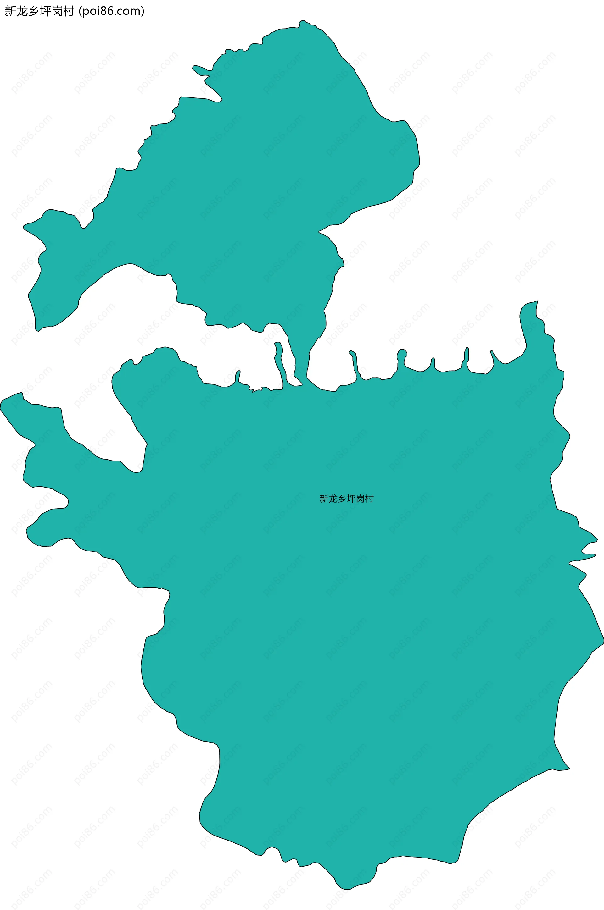 新龙乡坪岗村边界地图