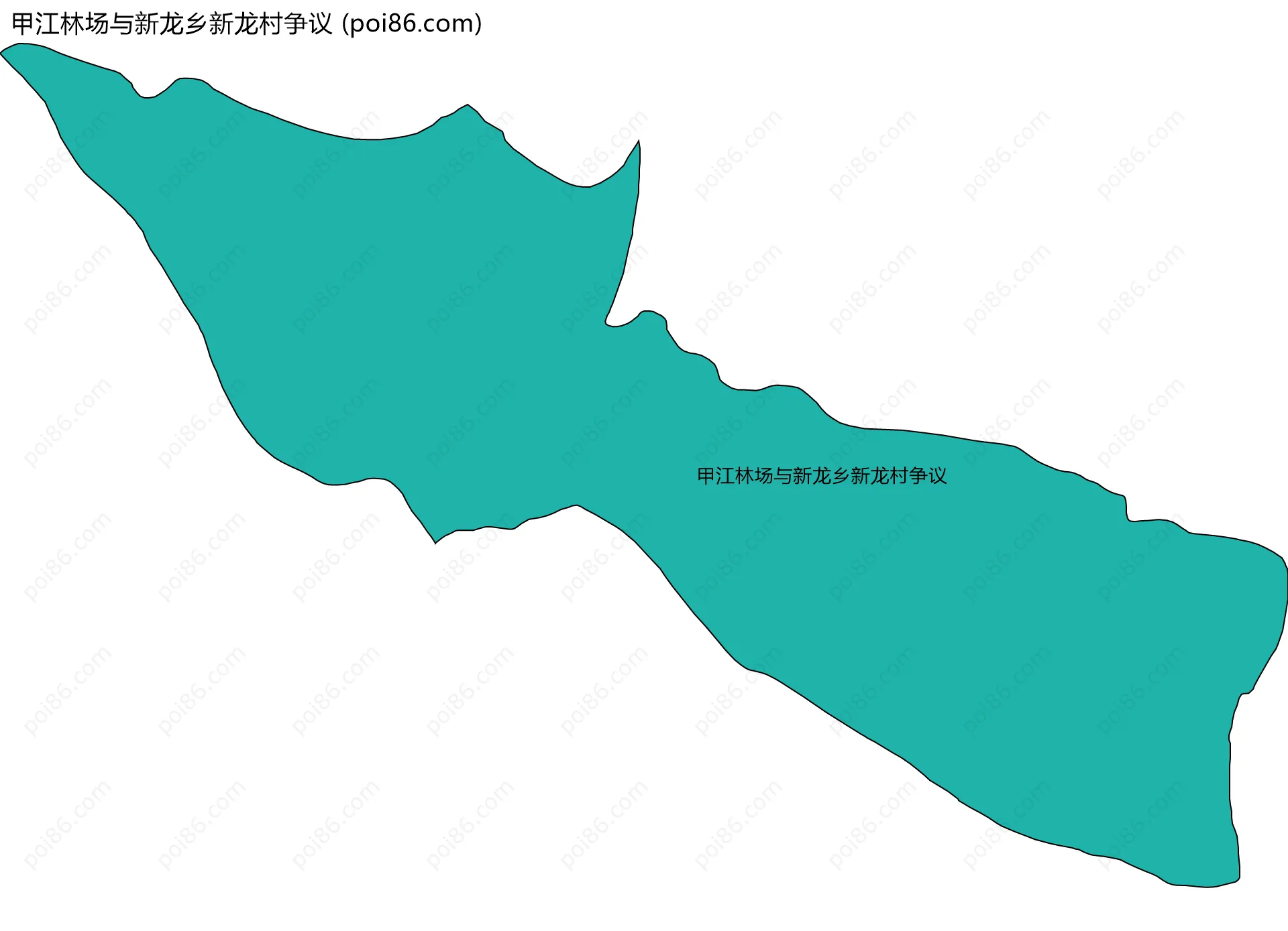 甲江林场与新龙乡新龙村争议边界地图