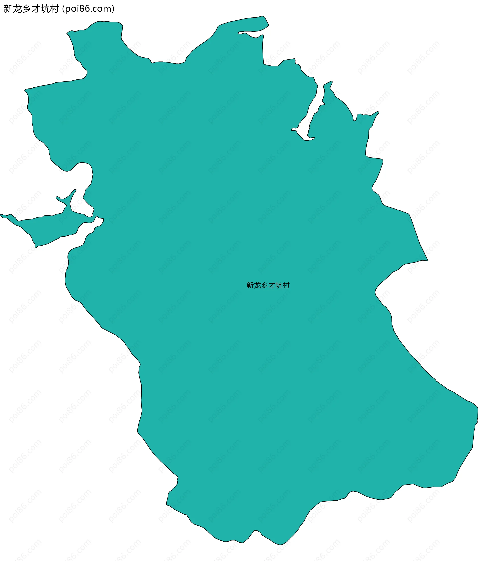 新龙乡才坑村边界地图