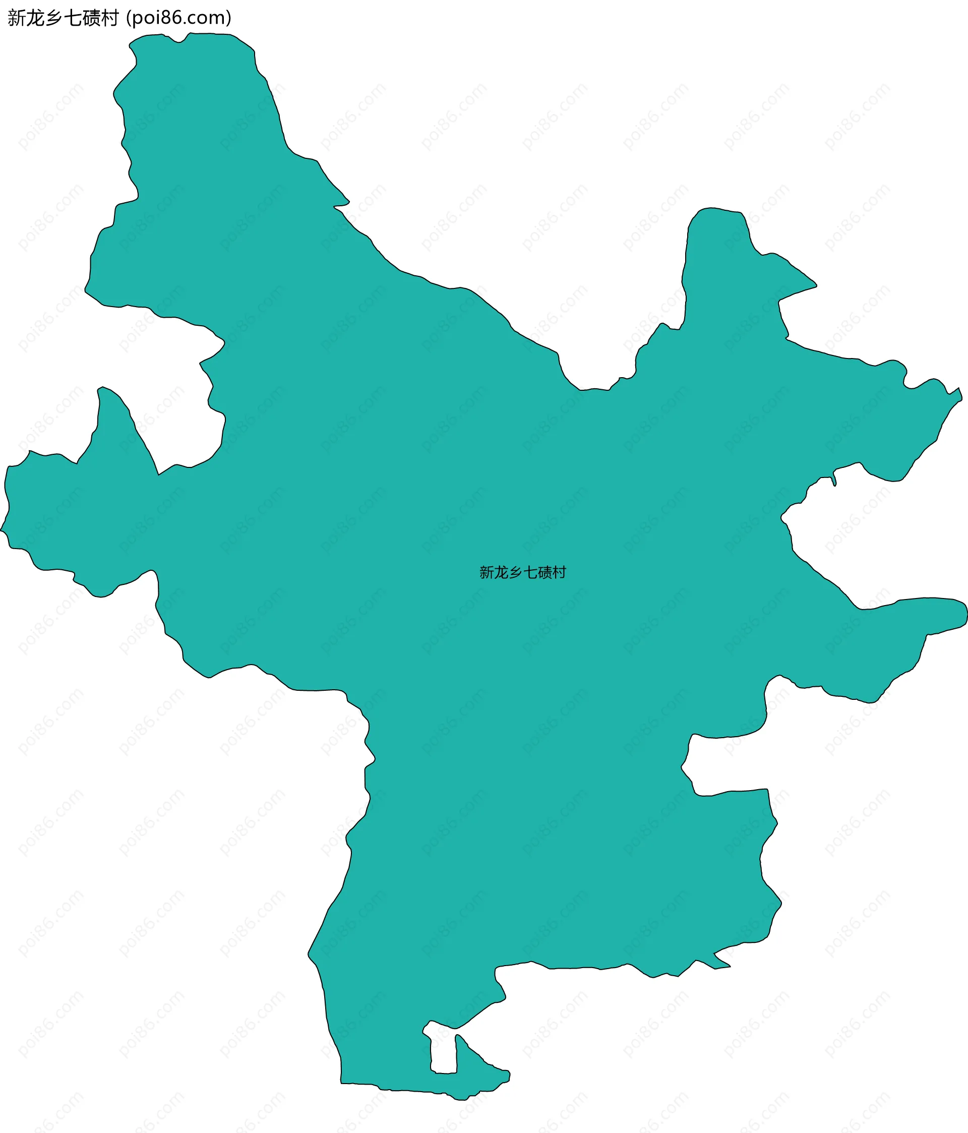 新龙乡七碛村边界地图