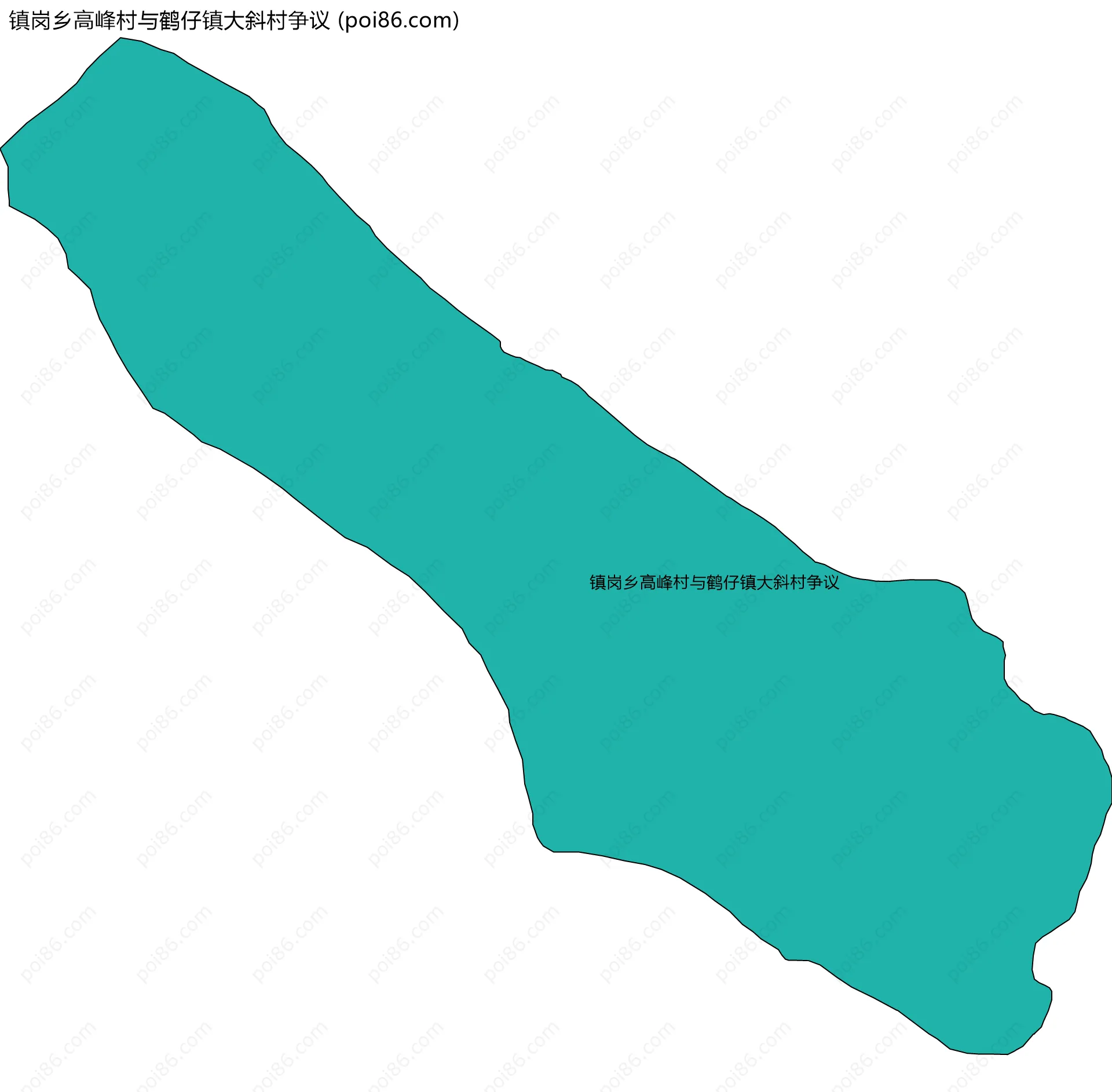 镇岗乡高峰村与鹤仔镇大斜村争议边界地图