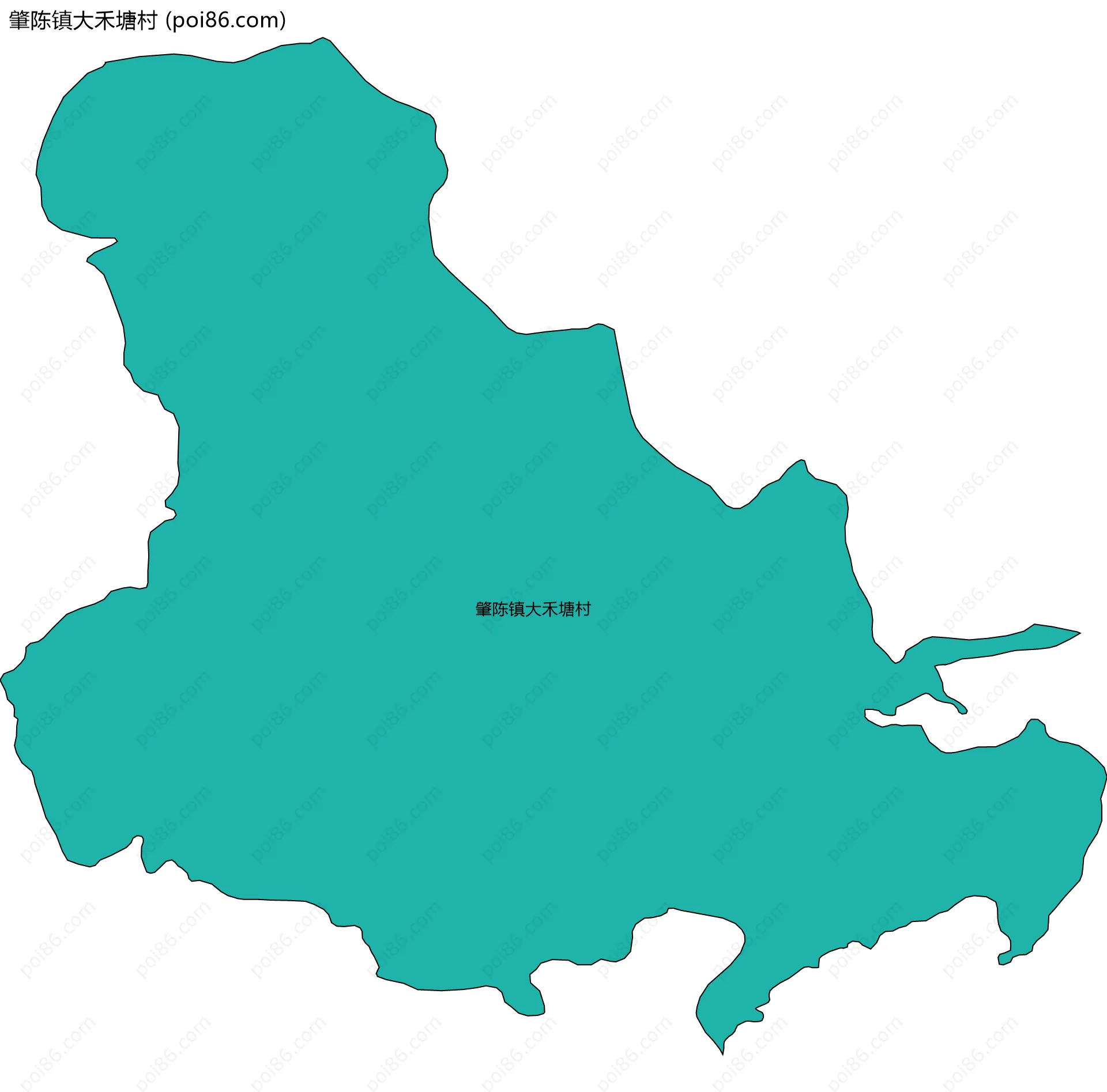 肇陈镇大禾塘村边界地图