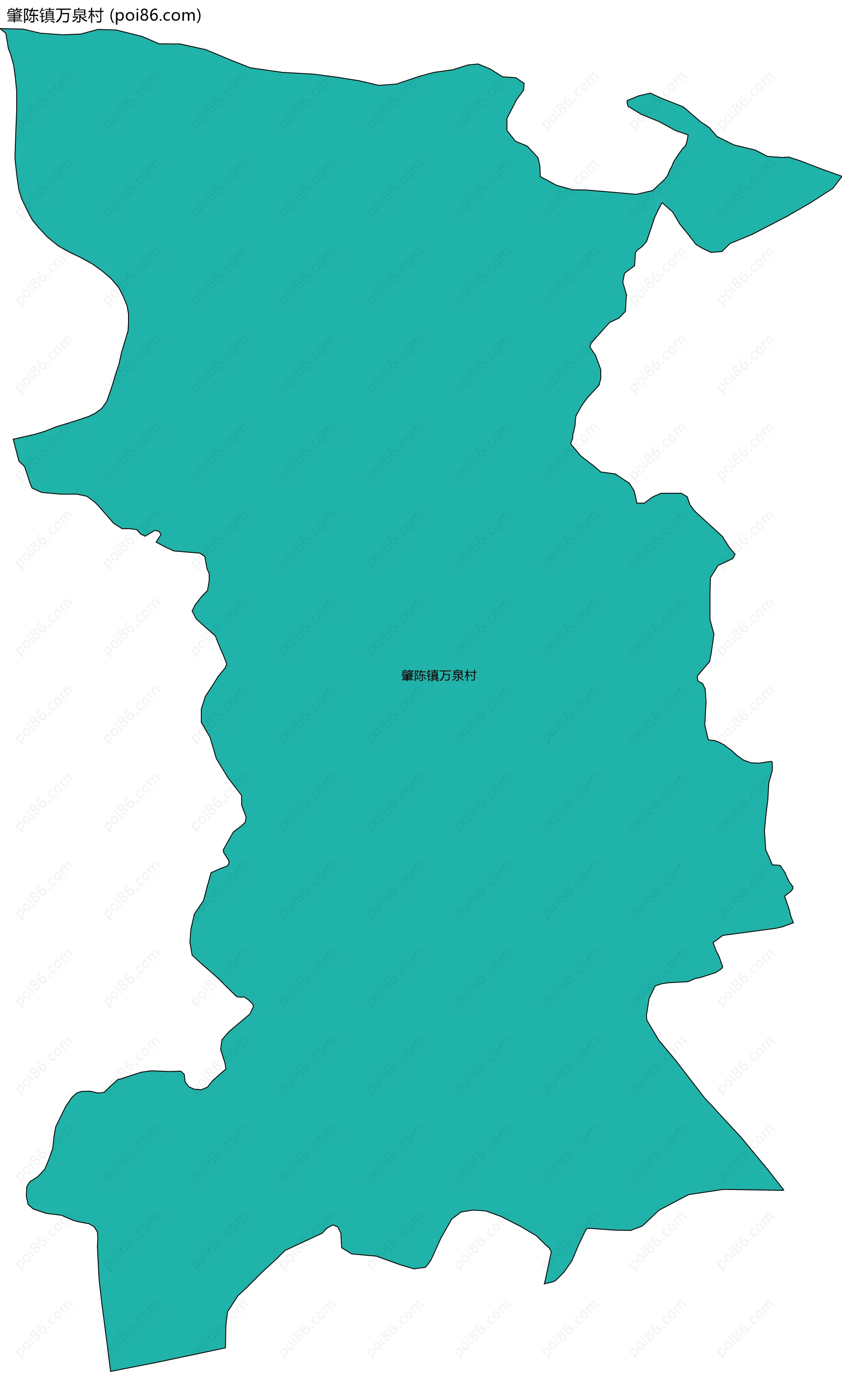 肇陈镇万泉村边界地图