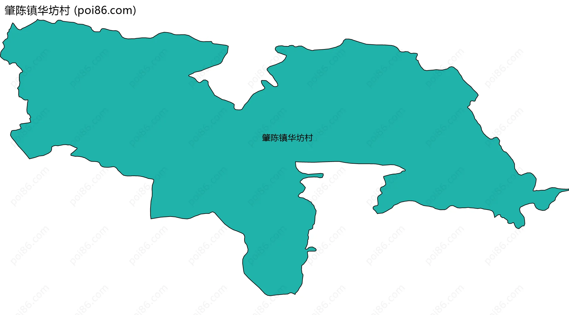 肇陈镇华坊村边界地图