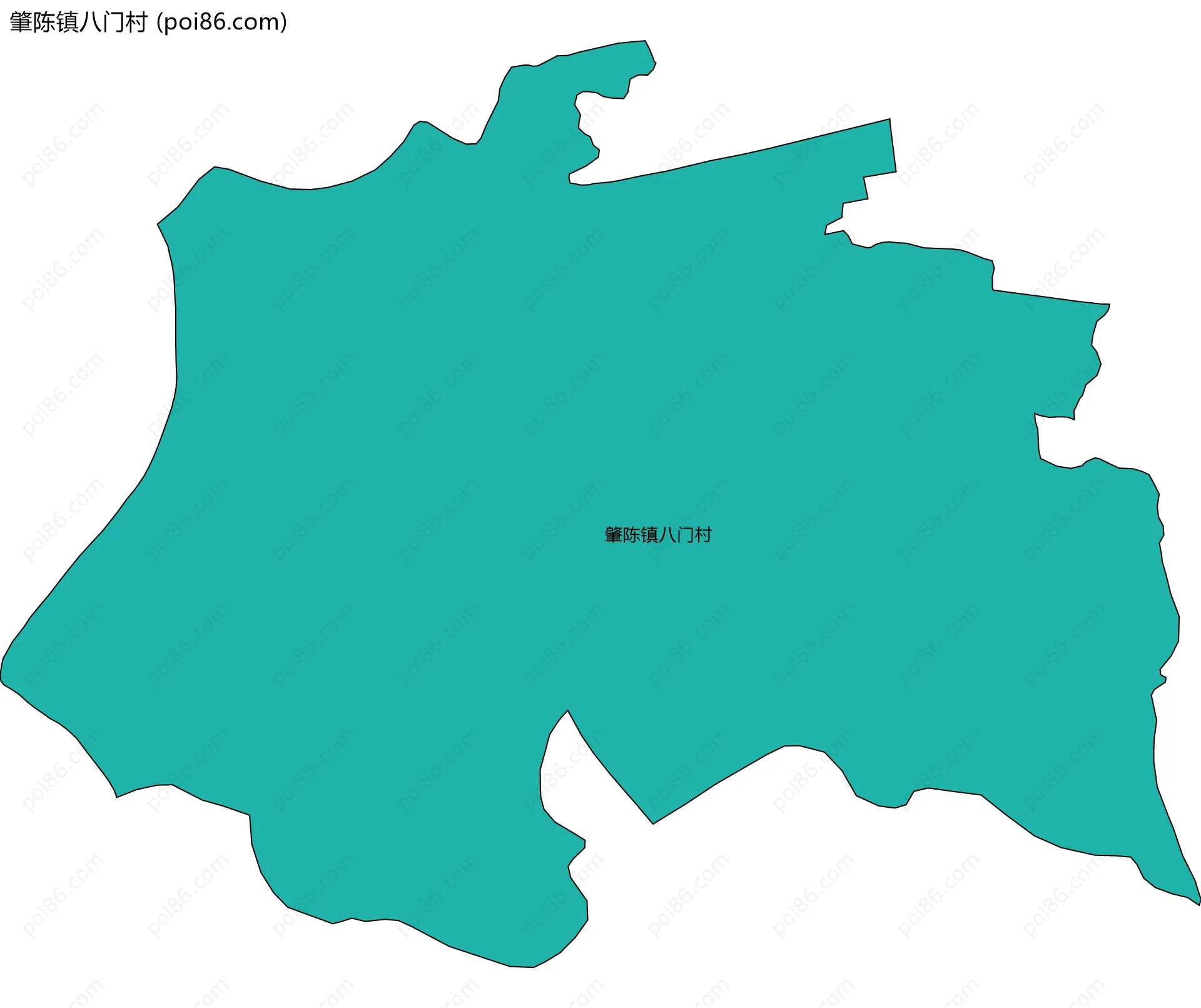 肇陈镇八门村边界地图