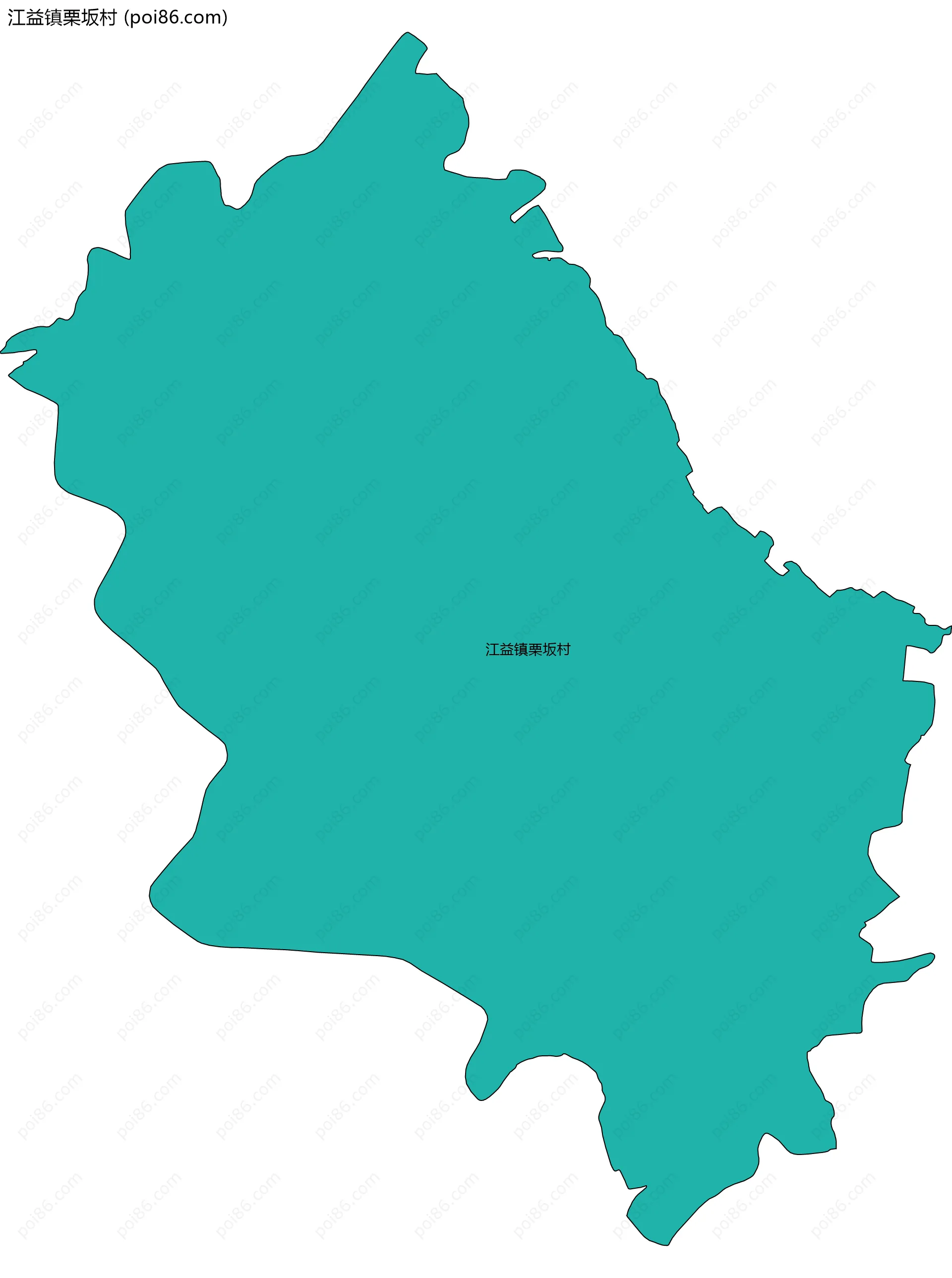 江益镇栗坂村边界地图